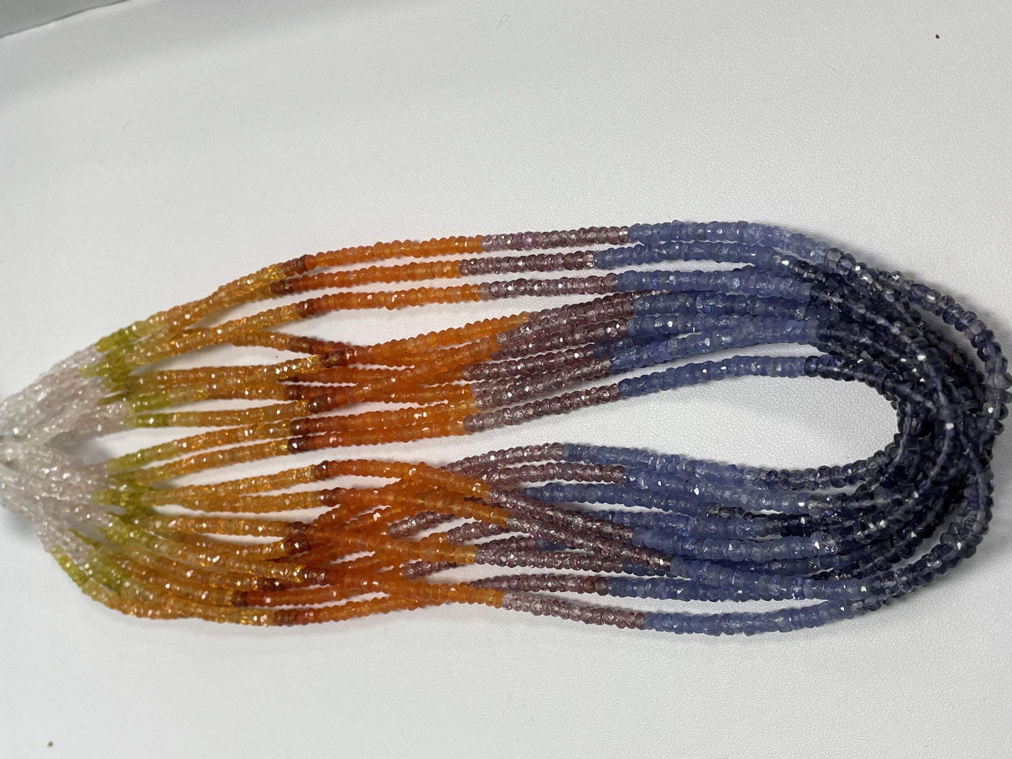 Multistone Rondelle Faceted