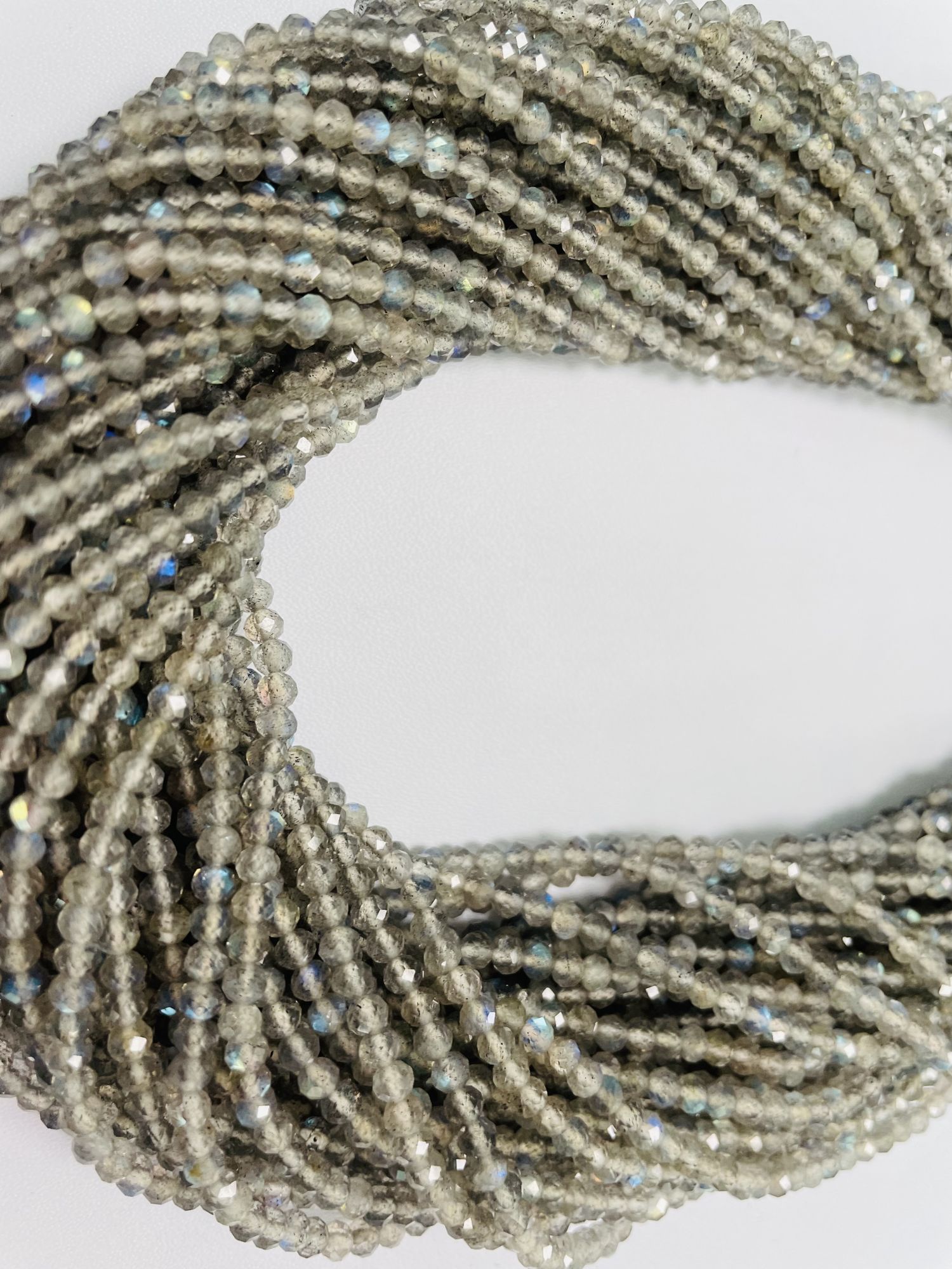 Labradorite Rondelle Faceted