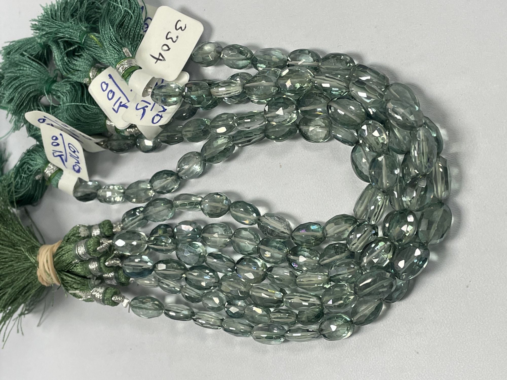 Green Mystic Quartz Oval Faceted