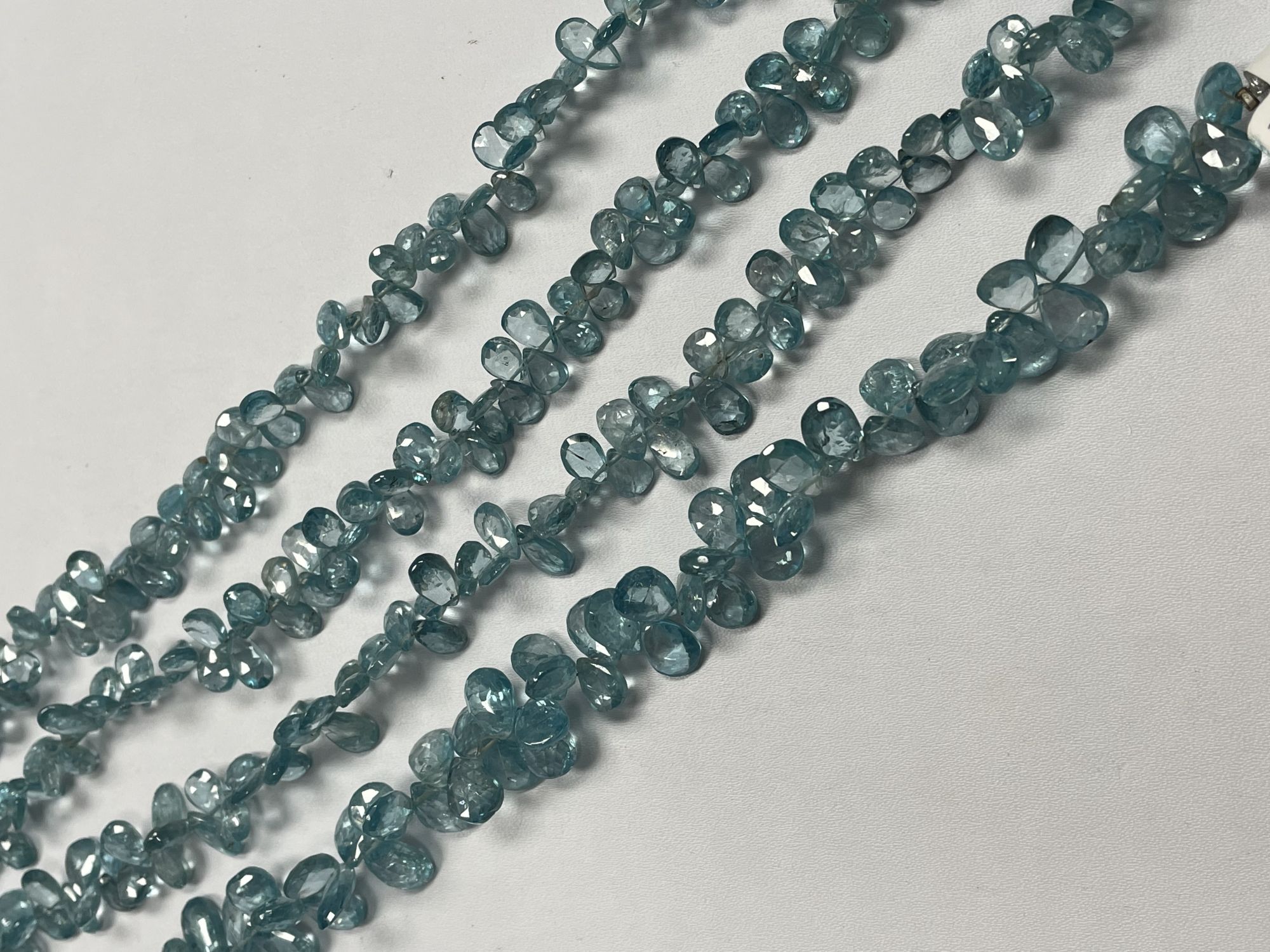 Blue Zircon Pear Faceted