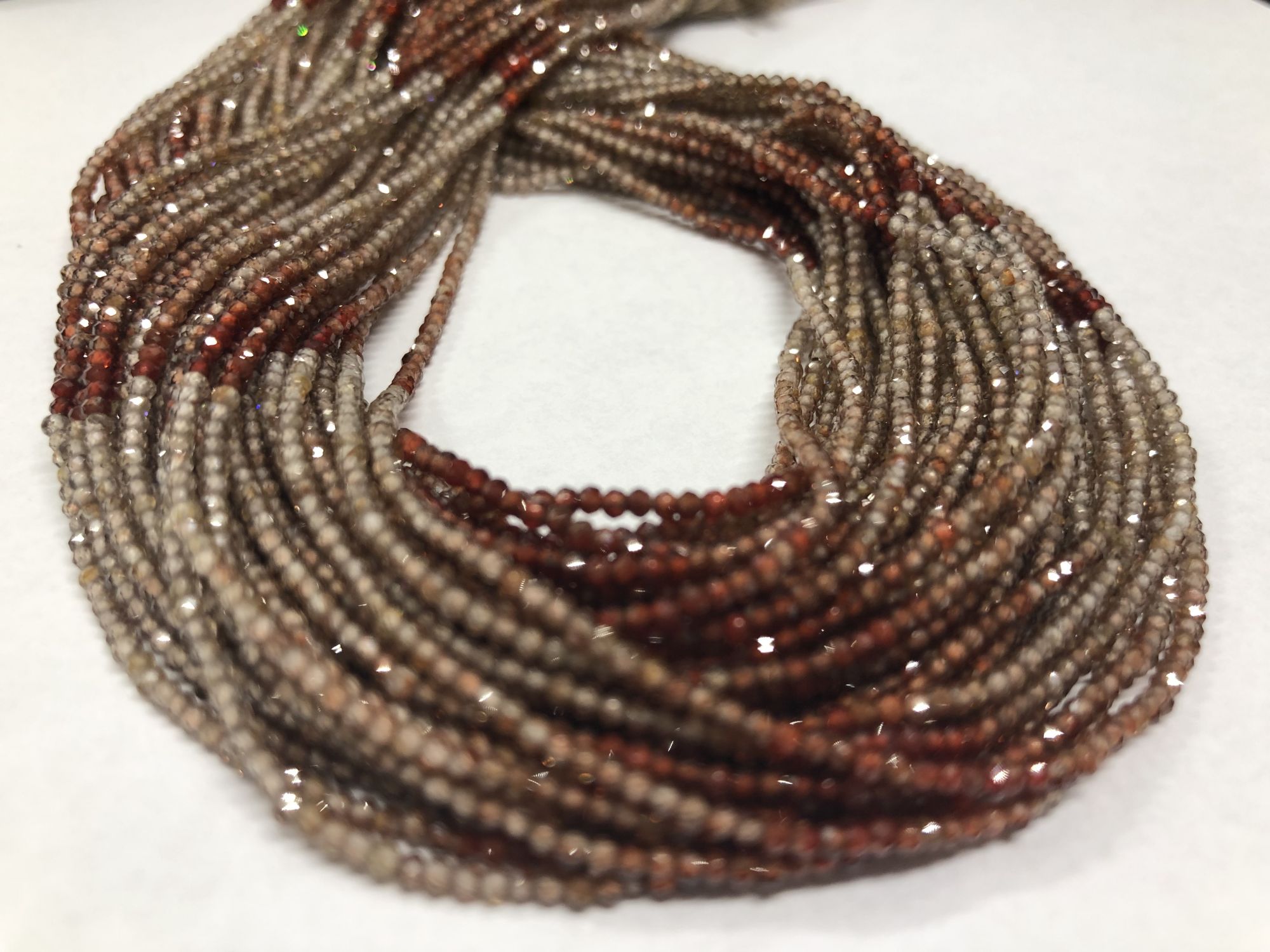 Shaded Zircon Rondelles Faceted