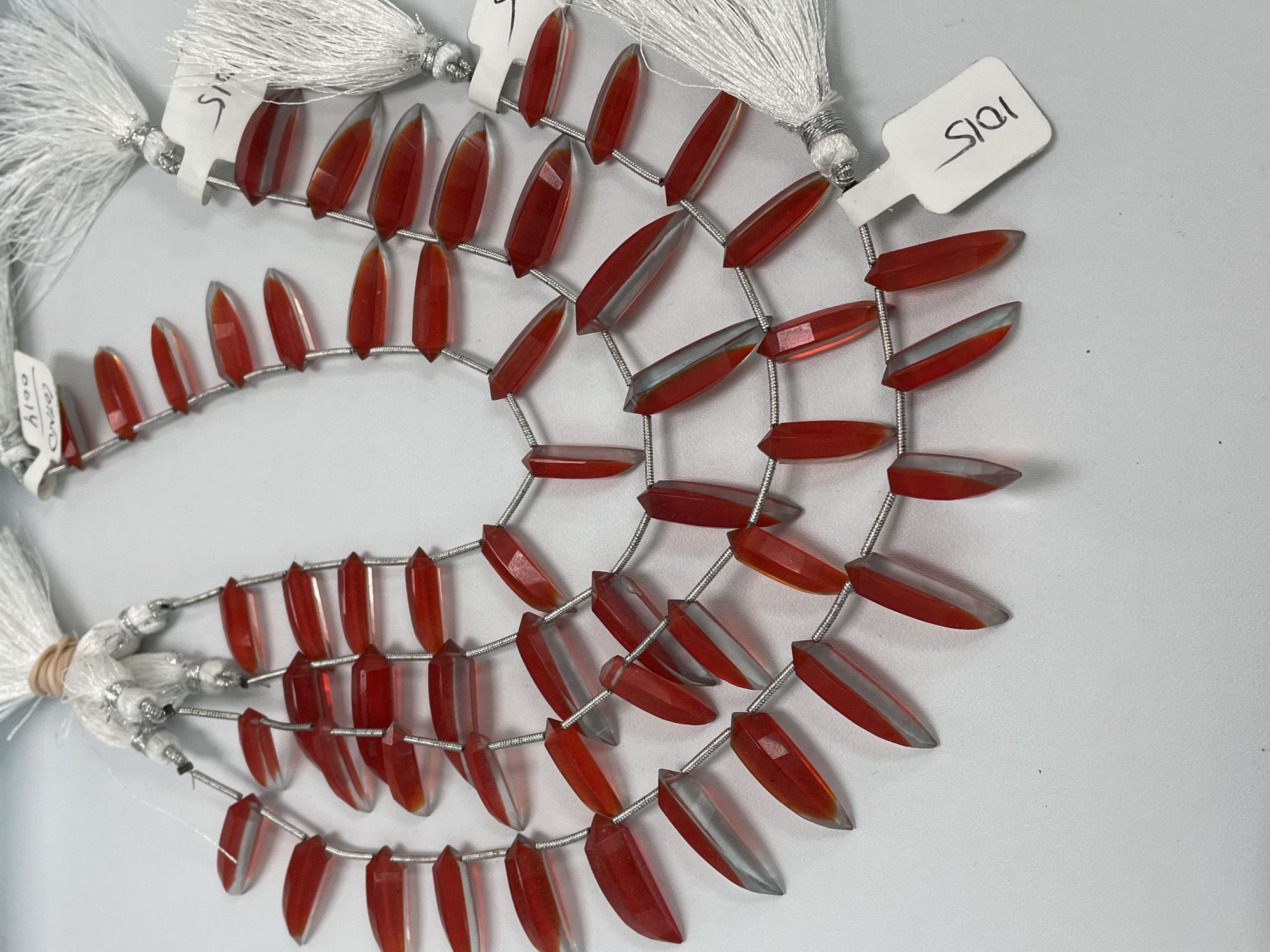 Bi Color Orange Hydro Quartz Okra Faceted