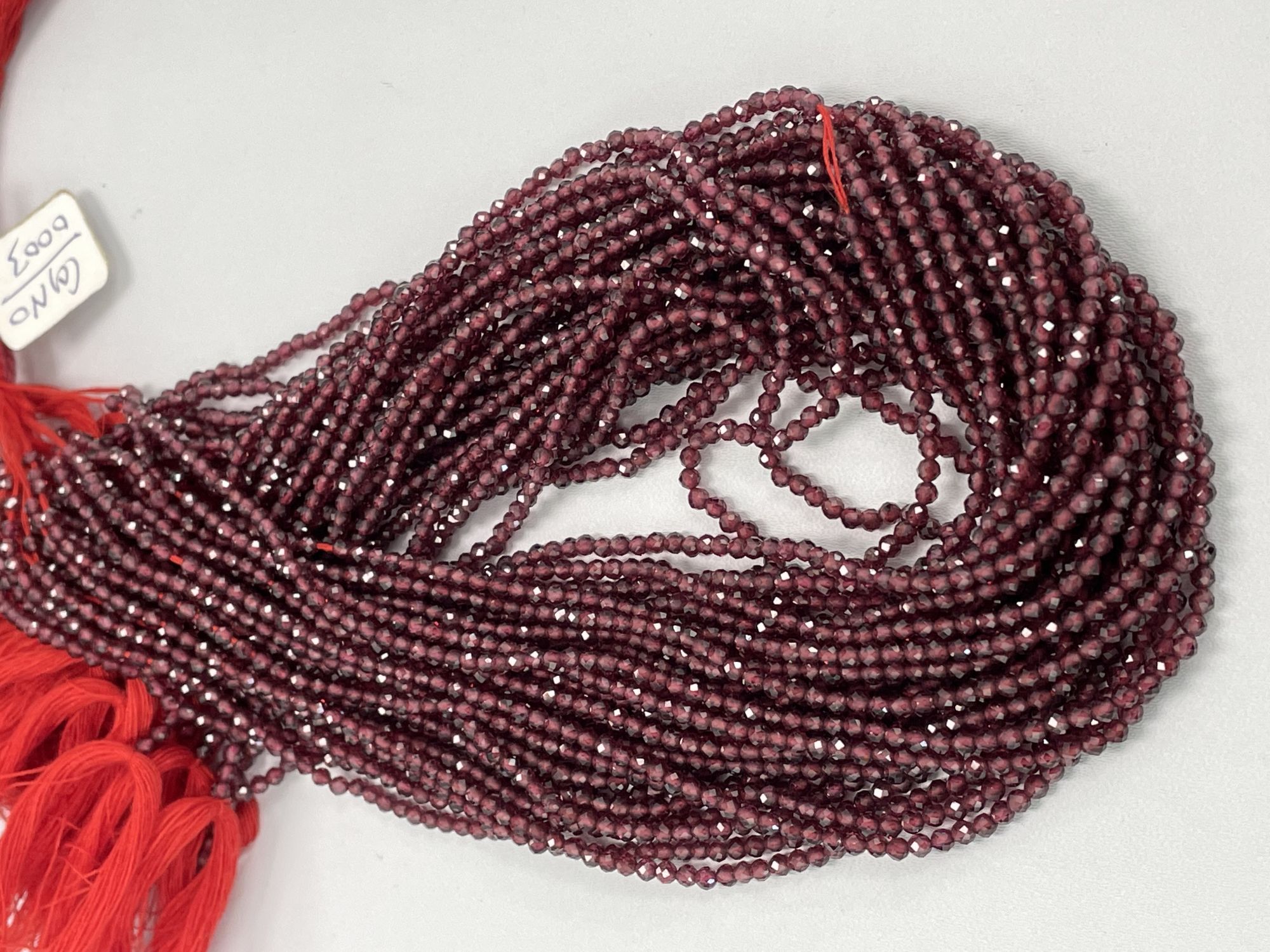 Red Garnet Rondelle Faceted