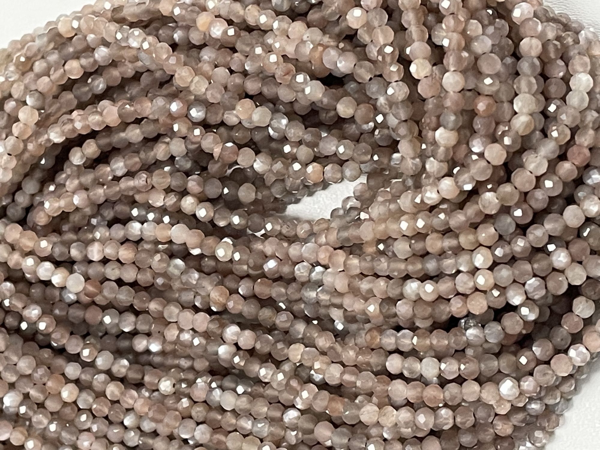 Chocolate Moonstone Rondelle Faceted