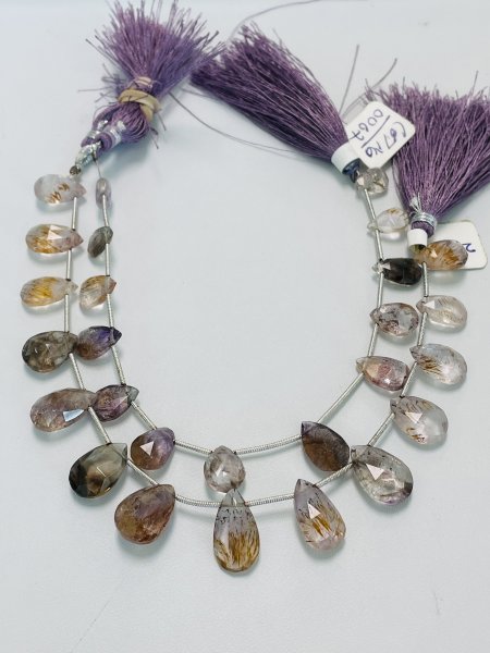 Moss Amethyst Pear Faceted