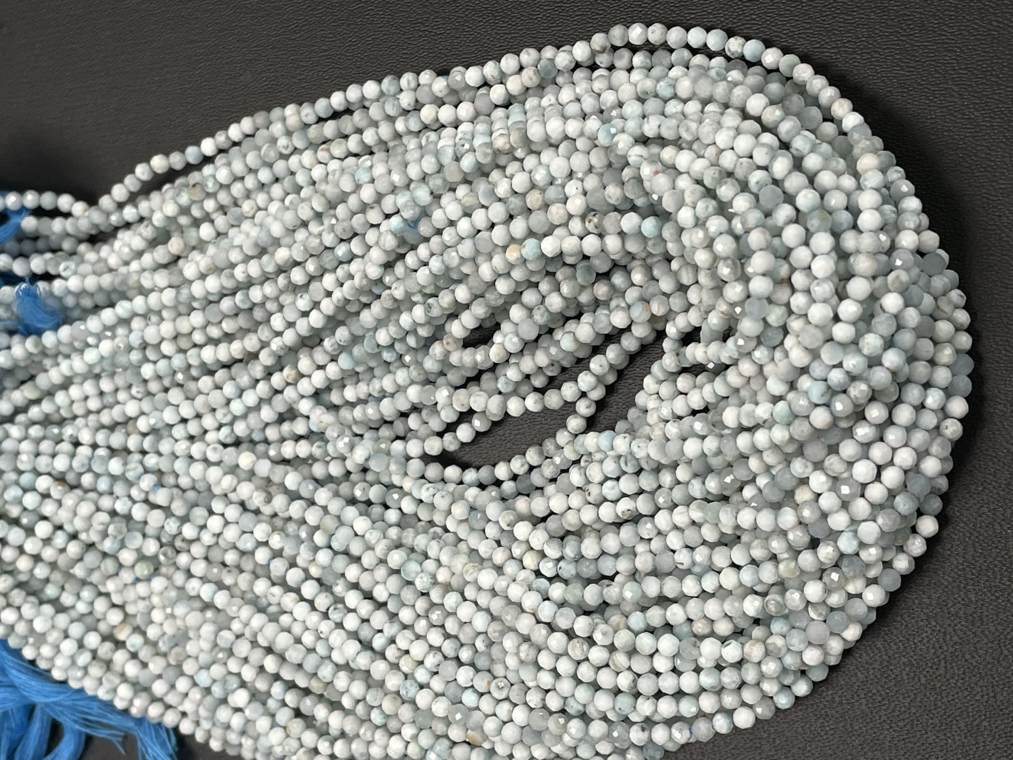 Larimar Rondelle Faceted