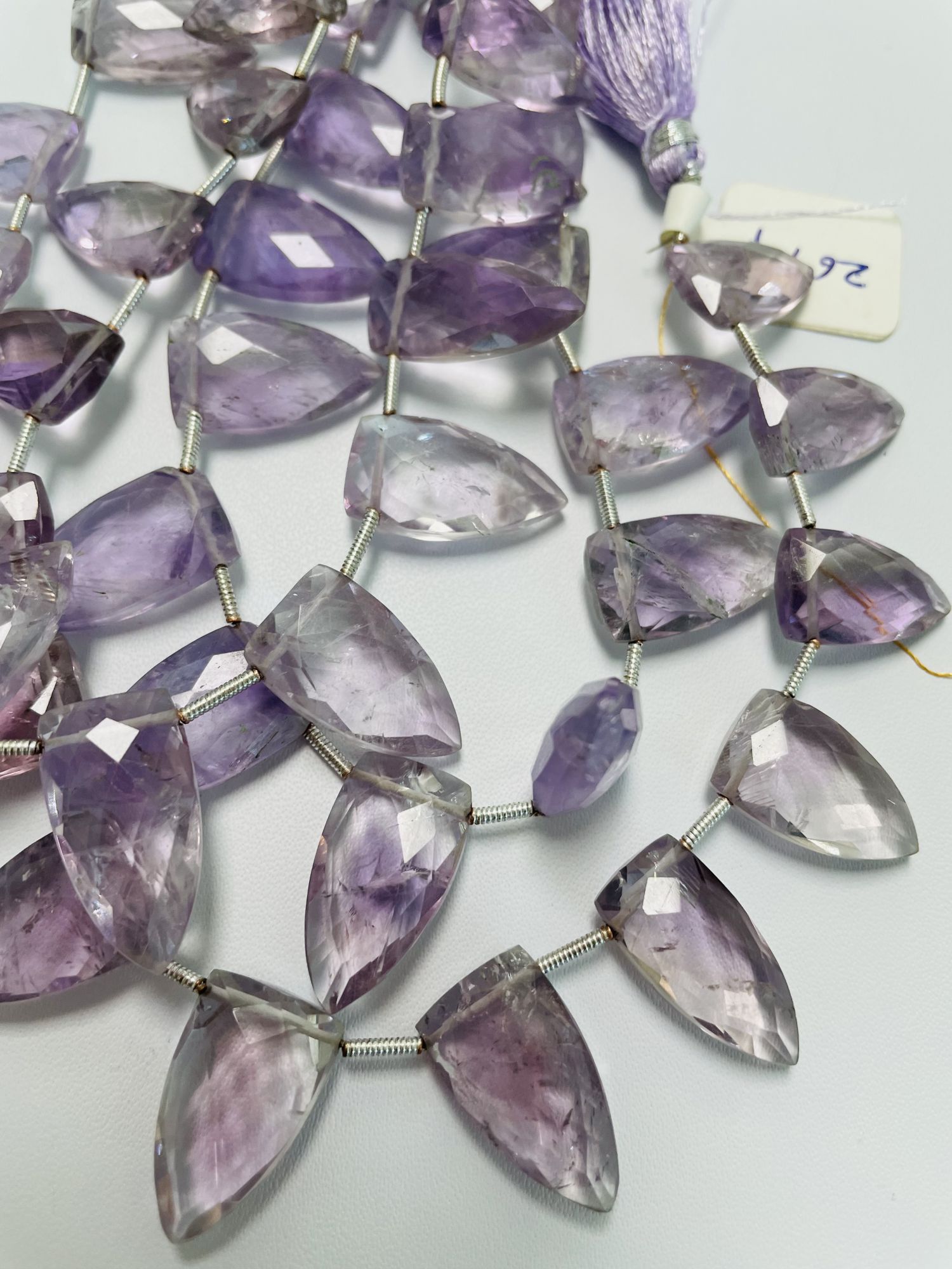 Purple Amethyst Fan Cut Faceted