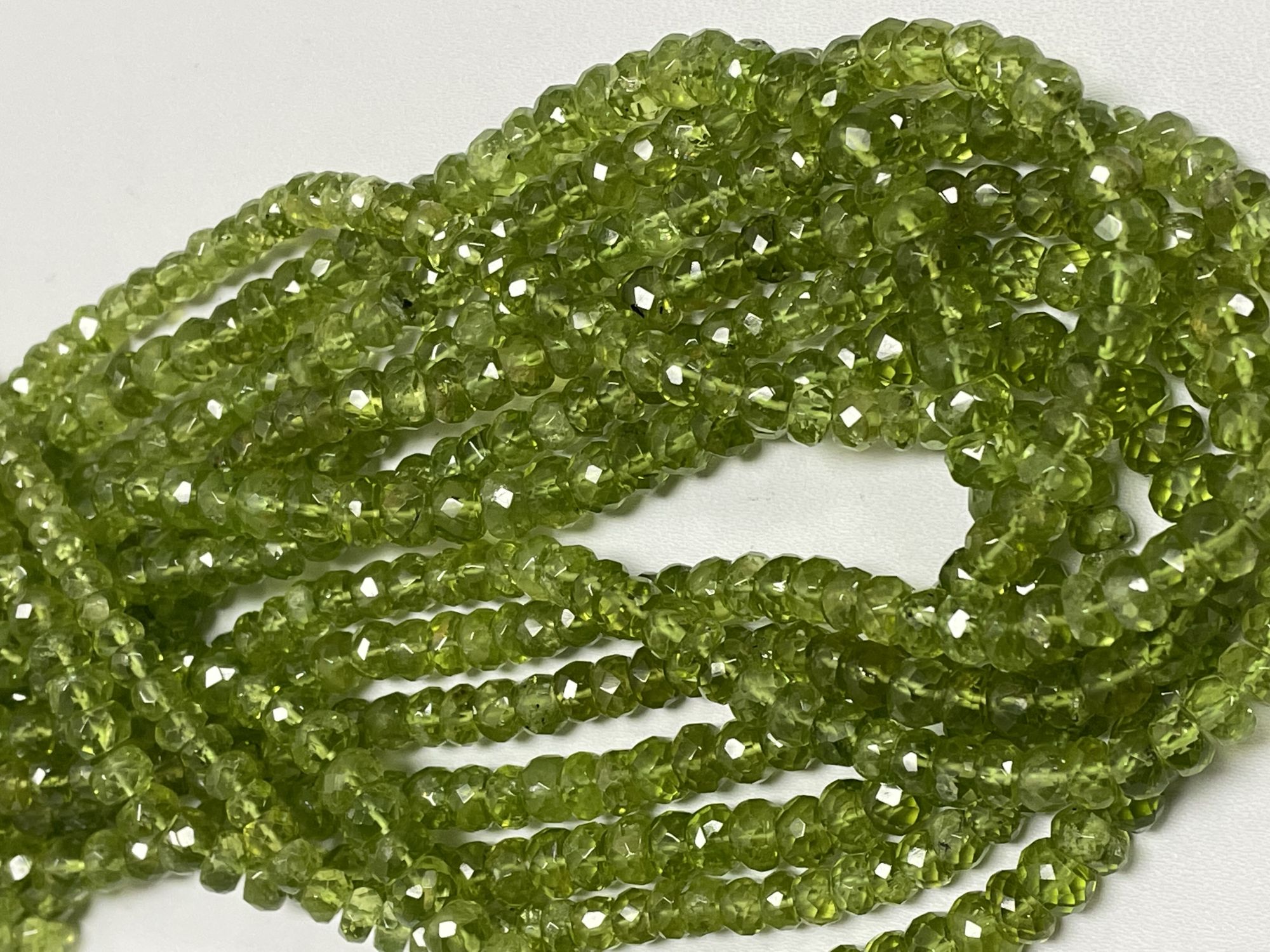 Peridot Rondelle Faceted