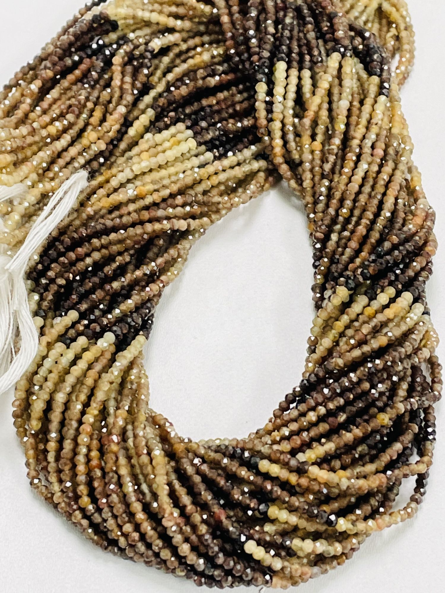 Shaded Brown Sapphire Rondelle Faceted