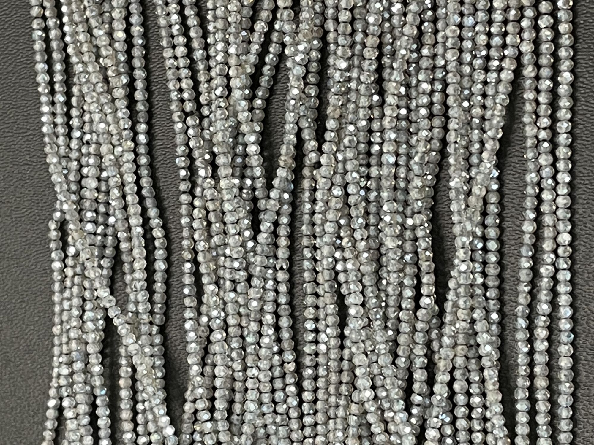 Coated Labradorite Rondelle Faceted