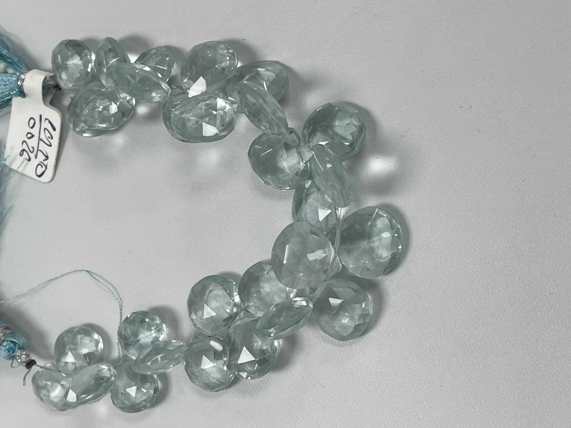 Aquamarine Hydro Quartz Heart Faceted