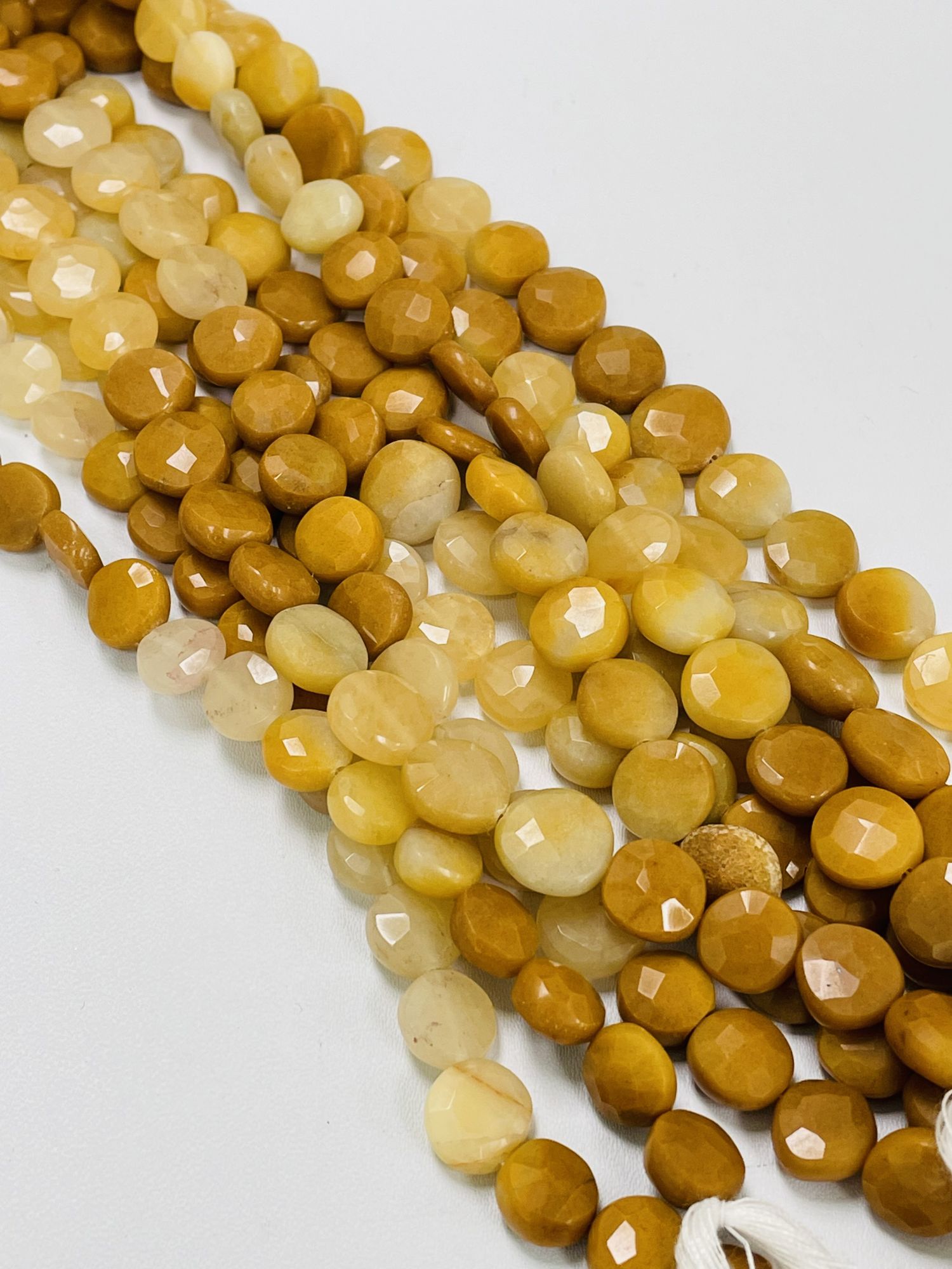 Yellow Jasper Coin Faceted