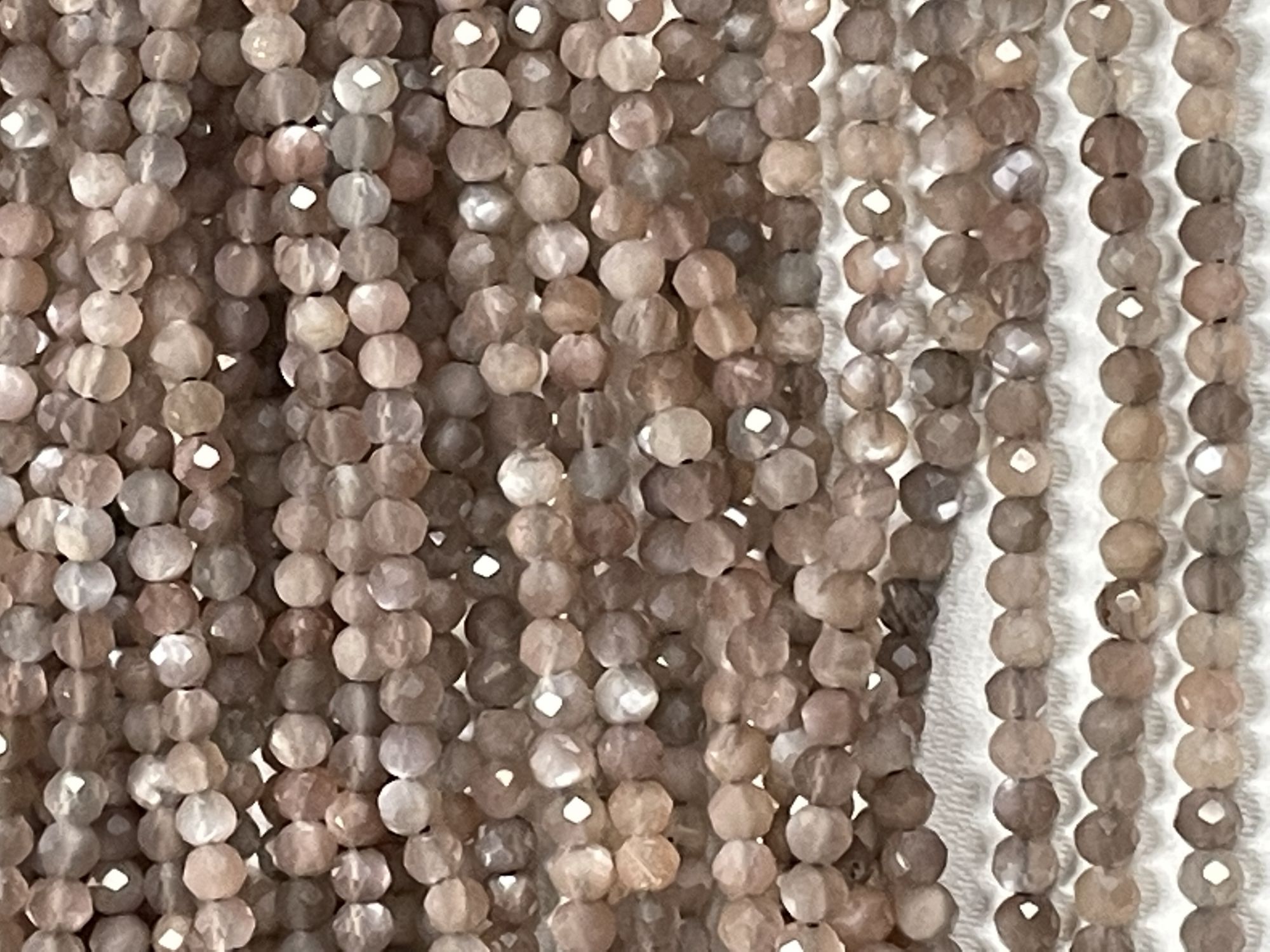 Chocolate Moonstone Rondelle Faceted