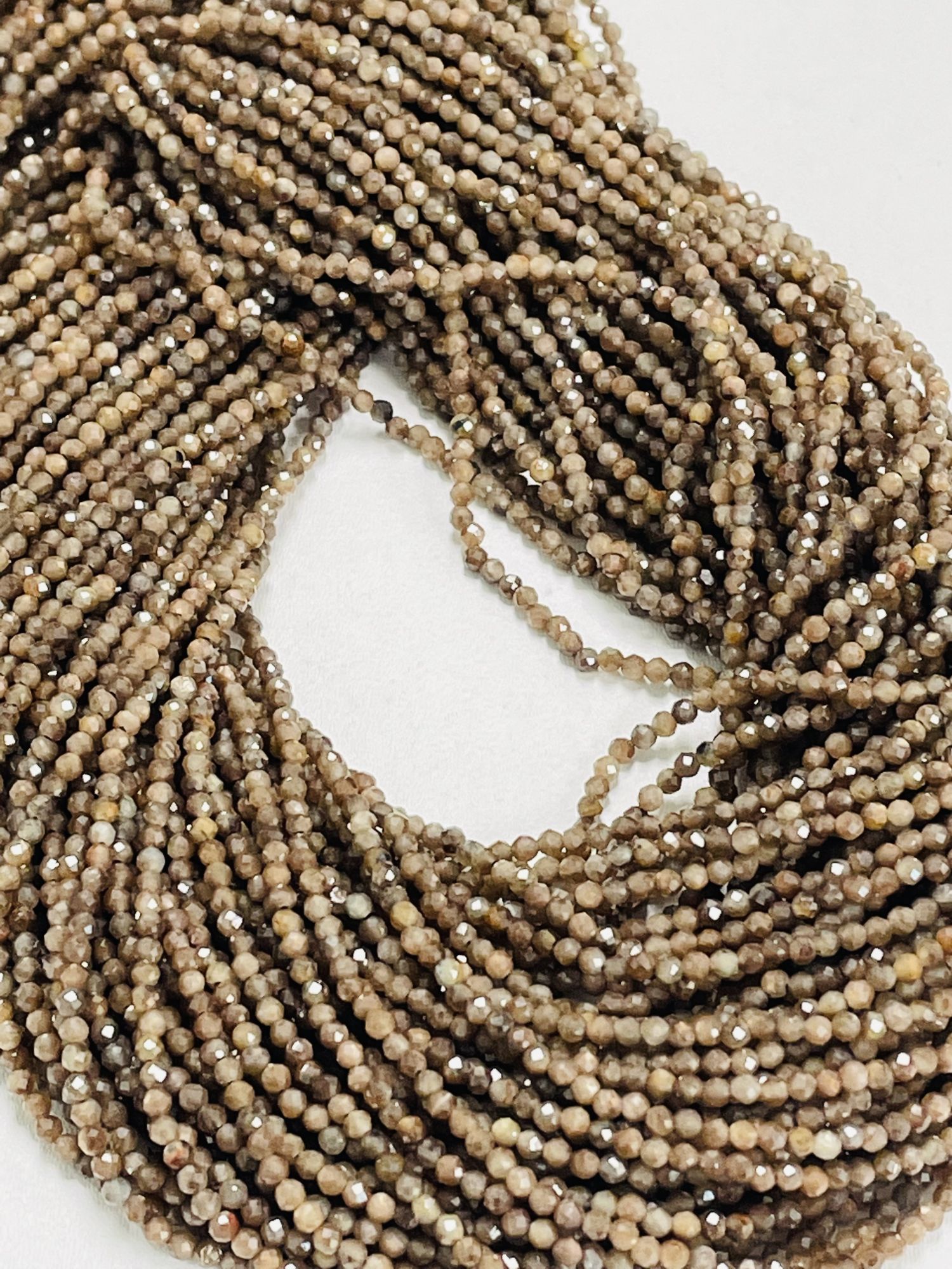 Dark Brown Sapphire Rondelle Faceted