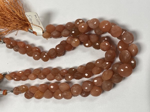 Peach Moonstone Onion Faceted