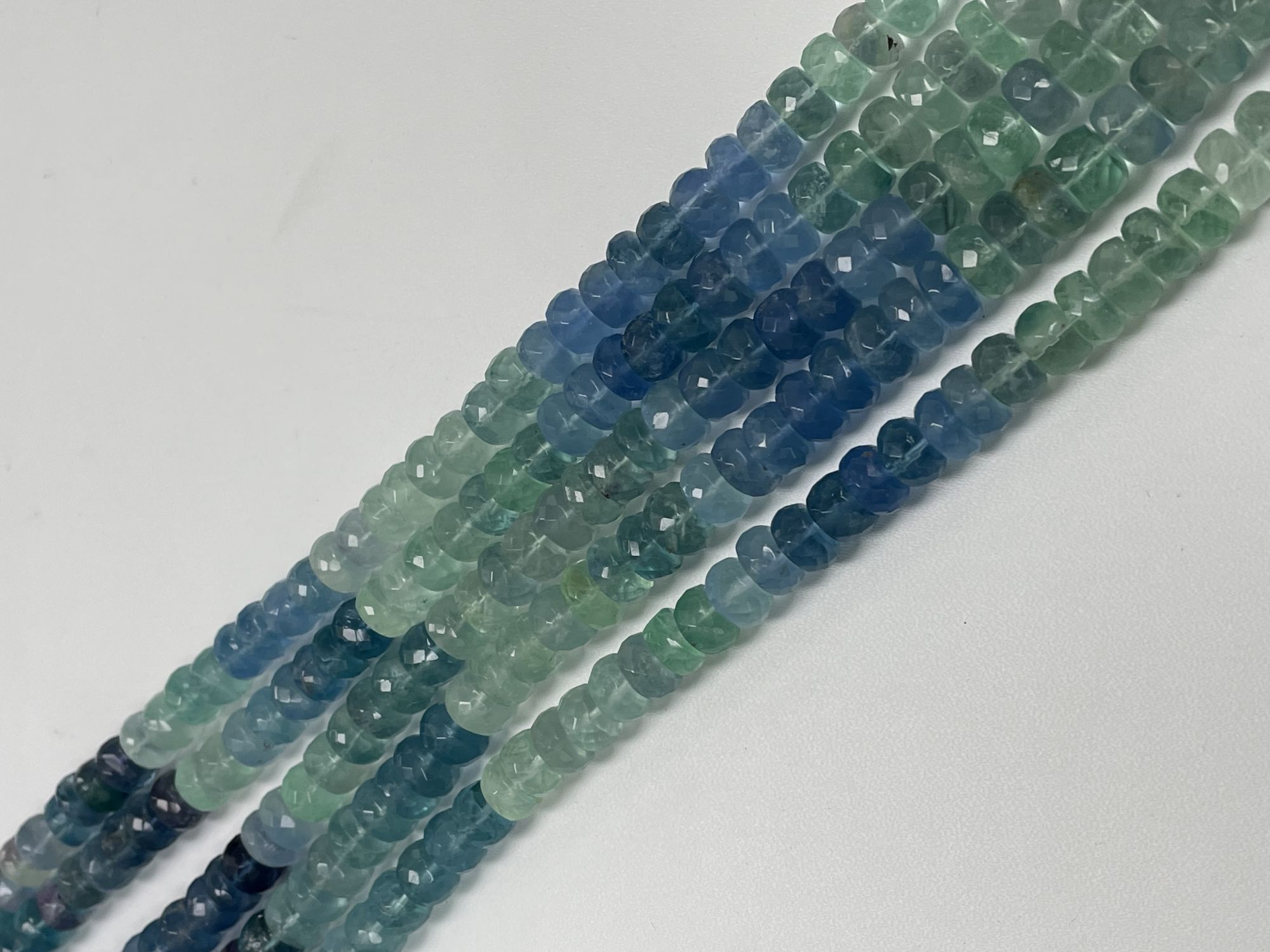 Fluorite Rondelle Faceted