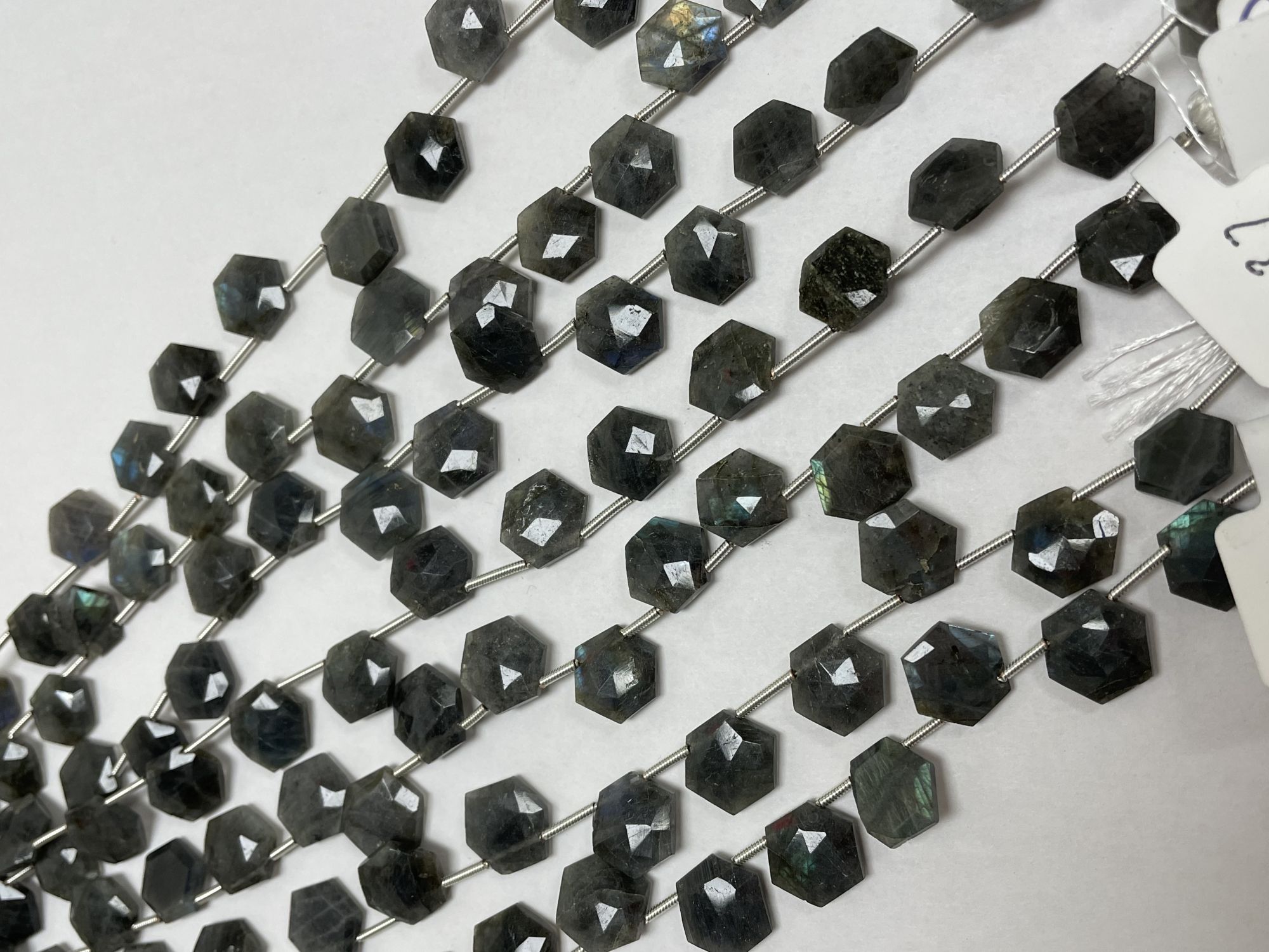 Labradorite Hexagon Top Drill Faceted