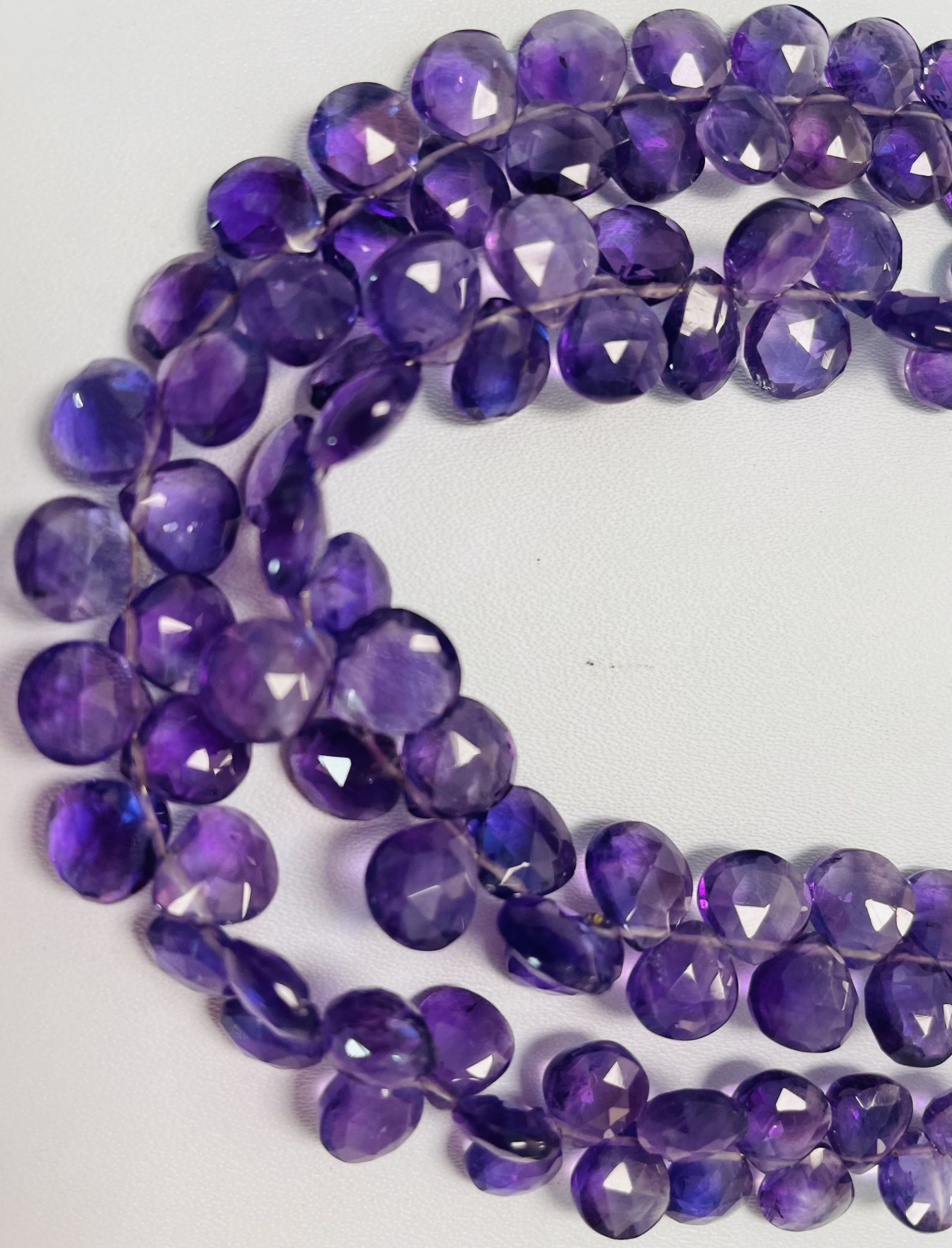 Purple Amethyst Heart Faceted