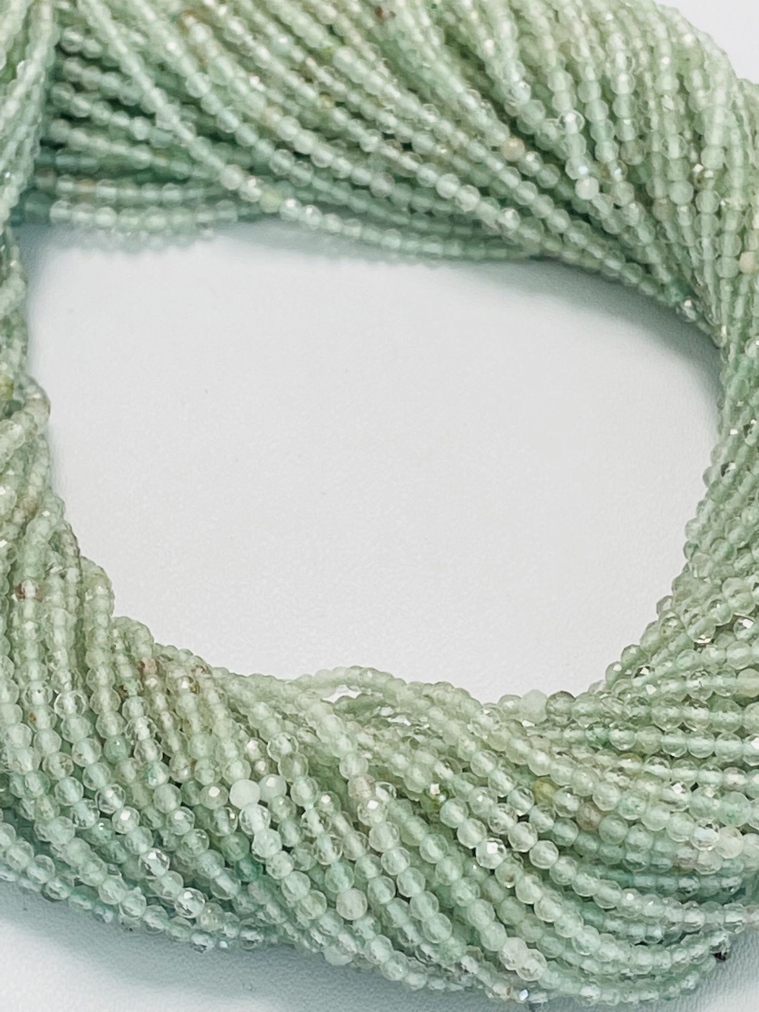 Prehnite Rondelle Faceted