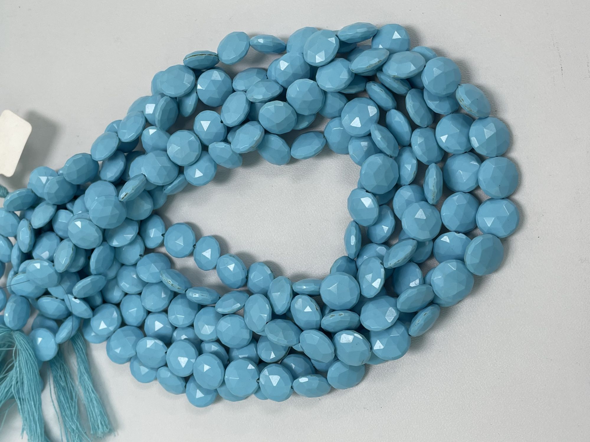 Howlite Coin Faceted