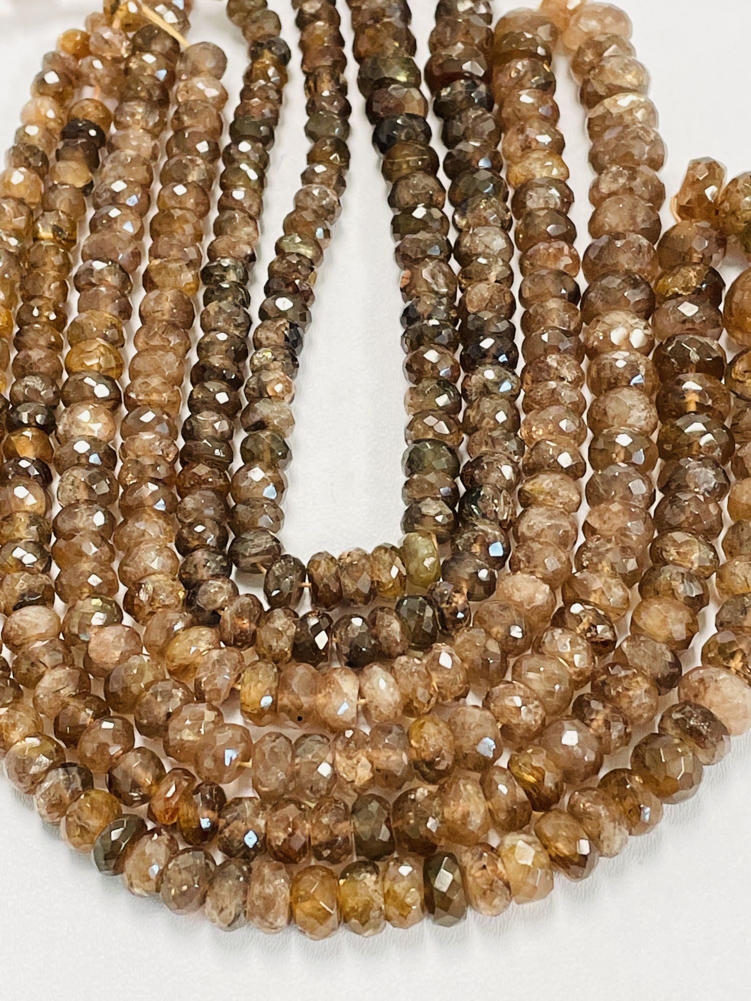 Andalusite Rondelle Faceted