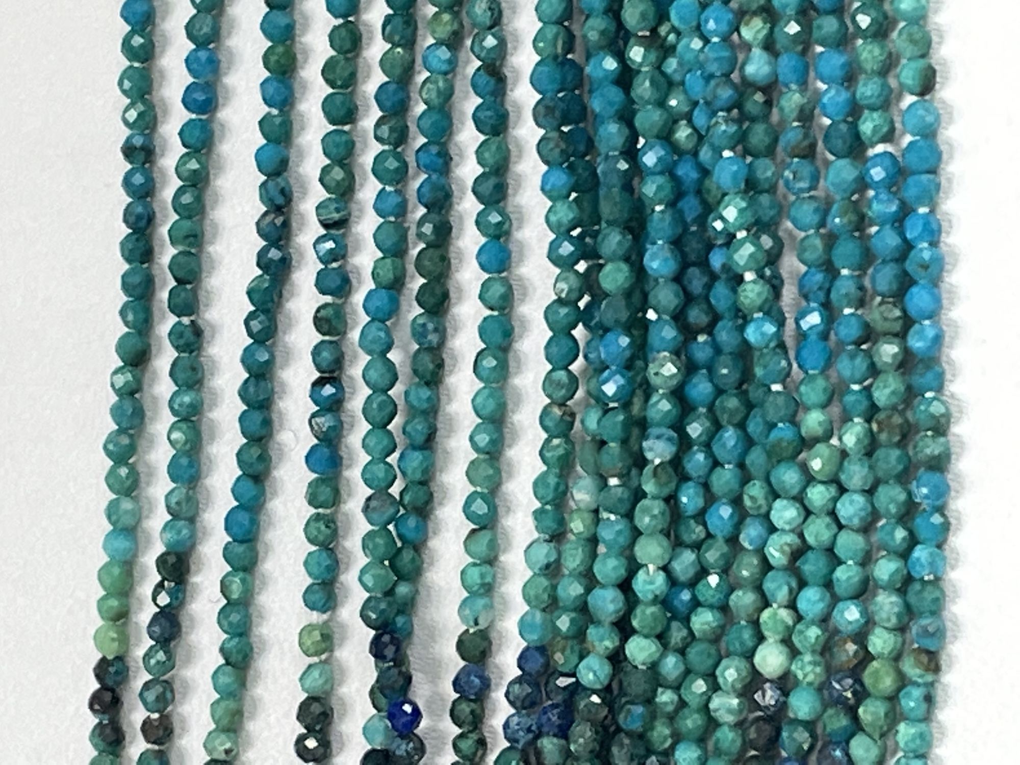 Chrysocolla Rondelle Faceted