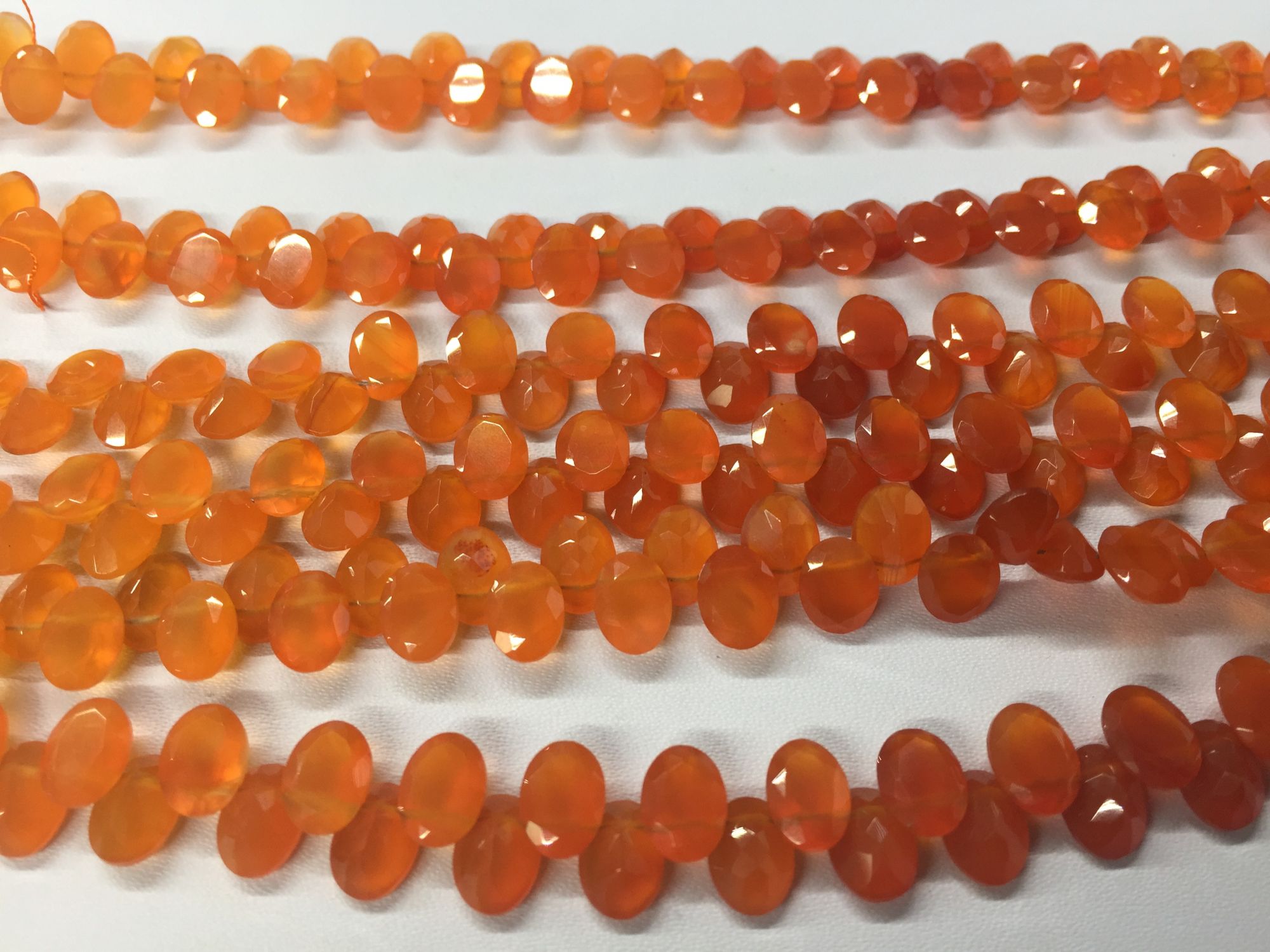 Carnelian Ovals Faceted