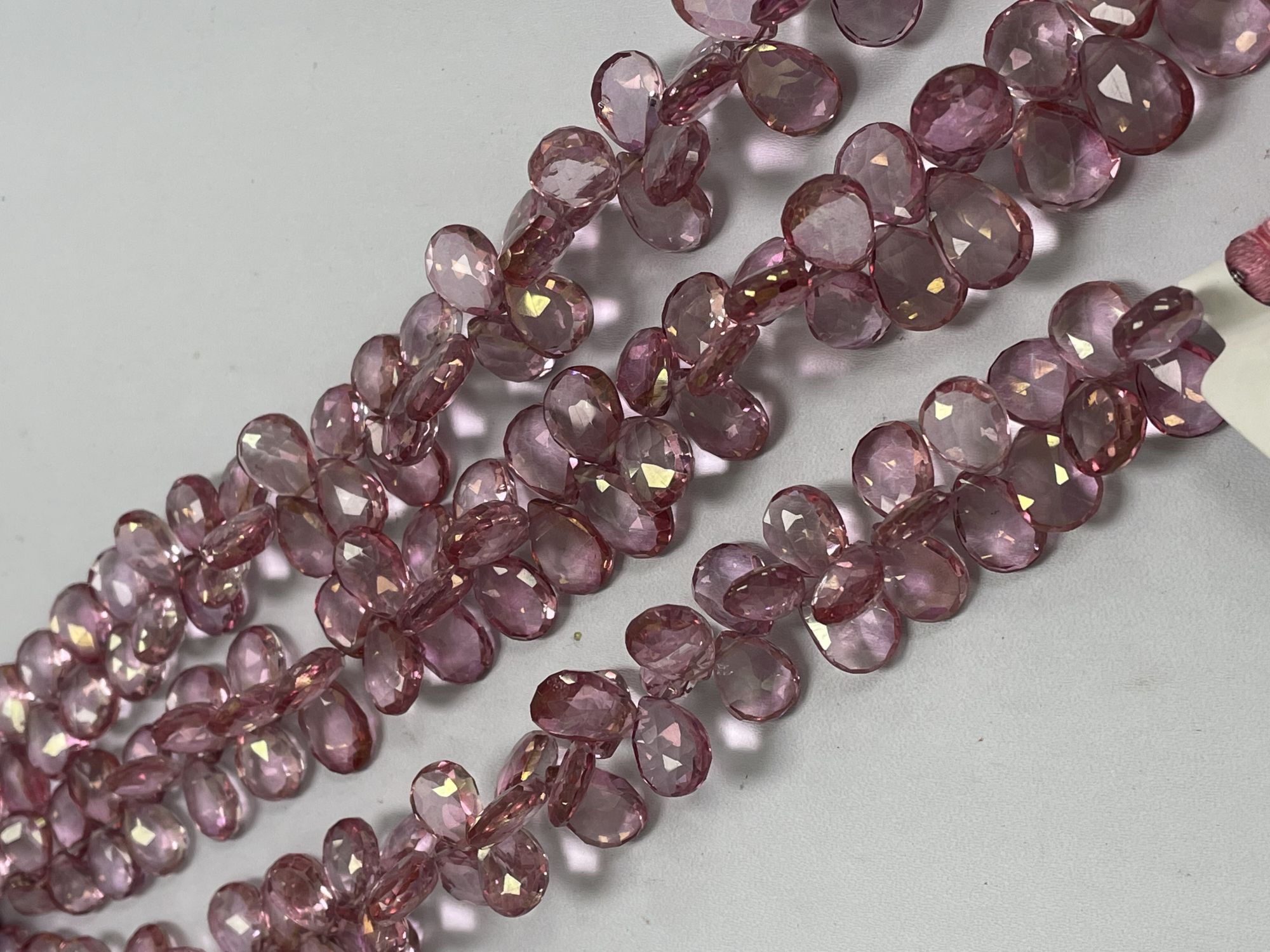 Pink Mystic Quartz Pear Faceted