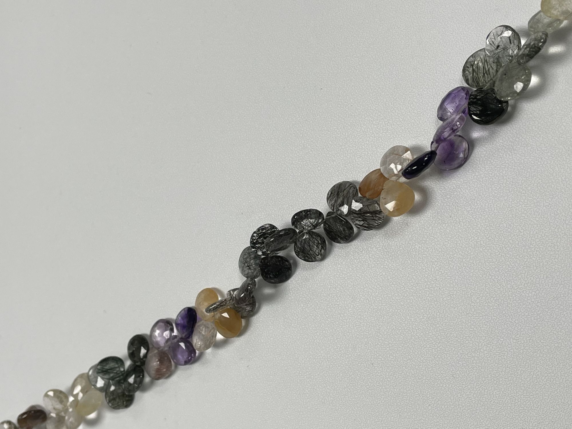 Multi Rutilated Quartz Heart Faceted