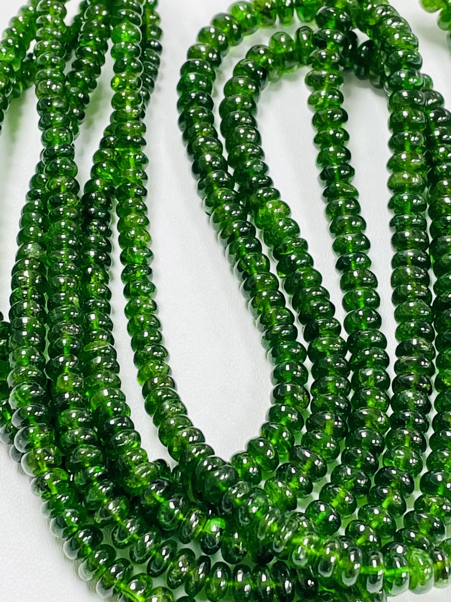 Chrome Diopside Rondelle Smooth