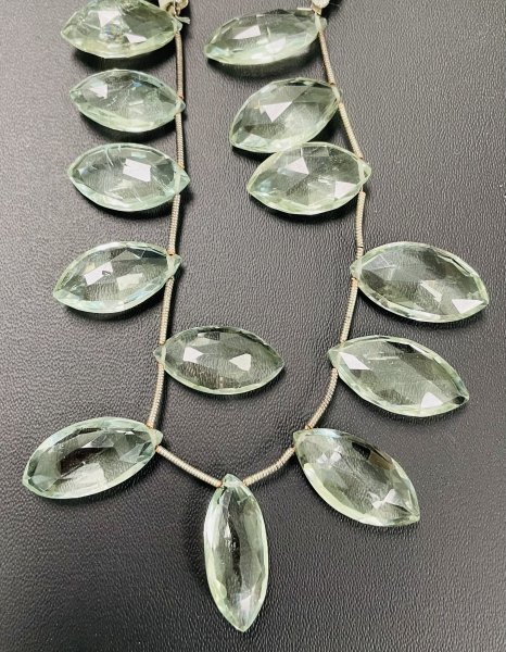 Green Amethyst Marquise Faceted