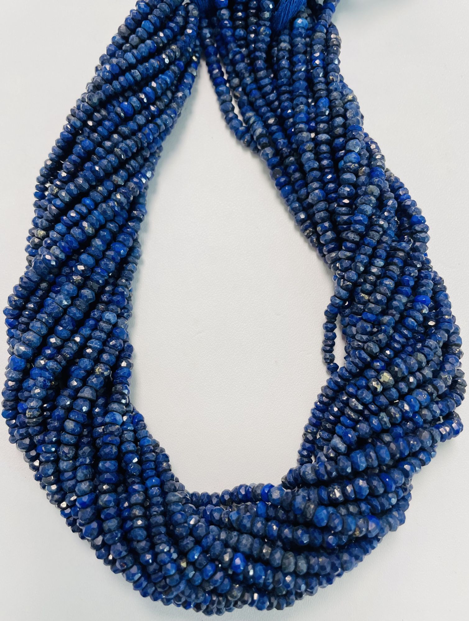 Lapis Rondelle Faceted