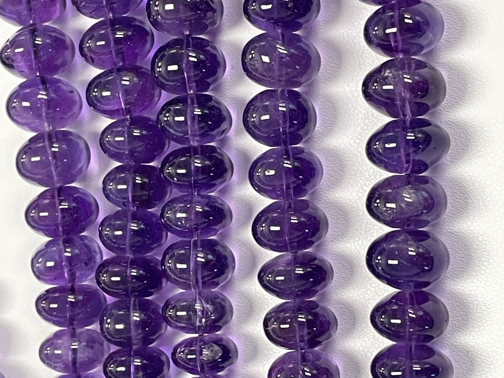 Purple Amethyst Rondelle Smooth