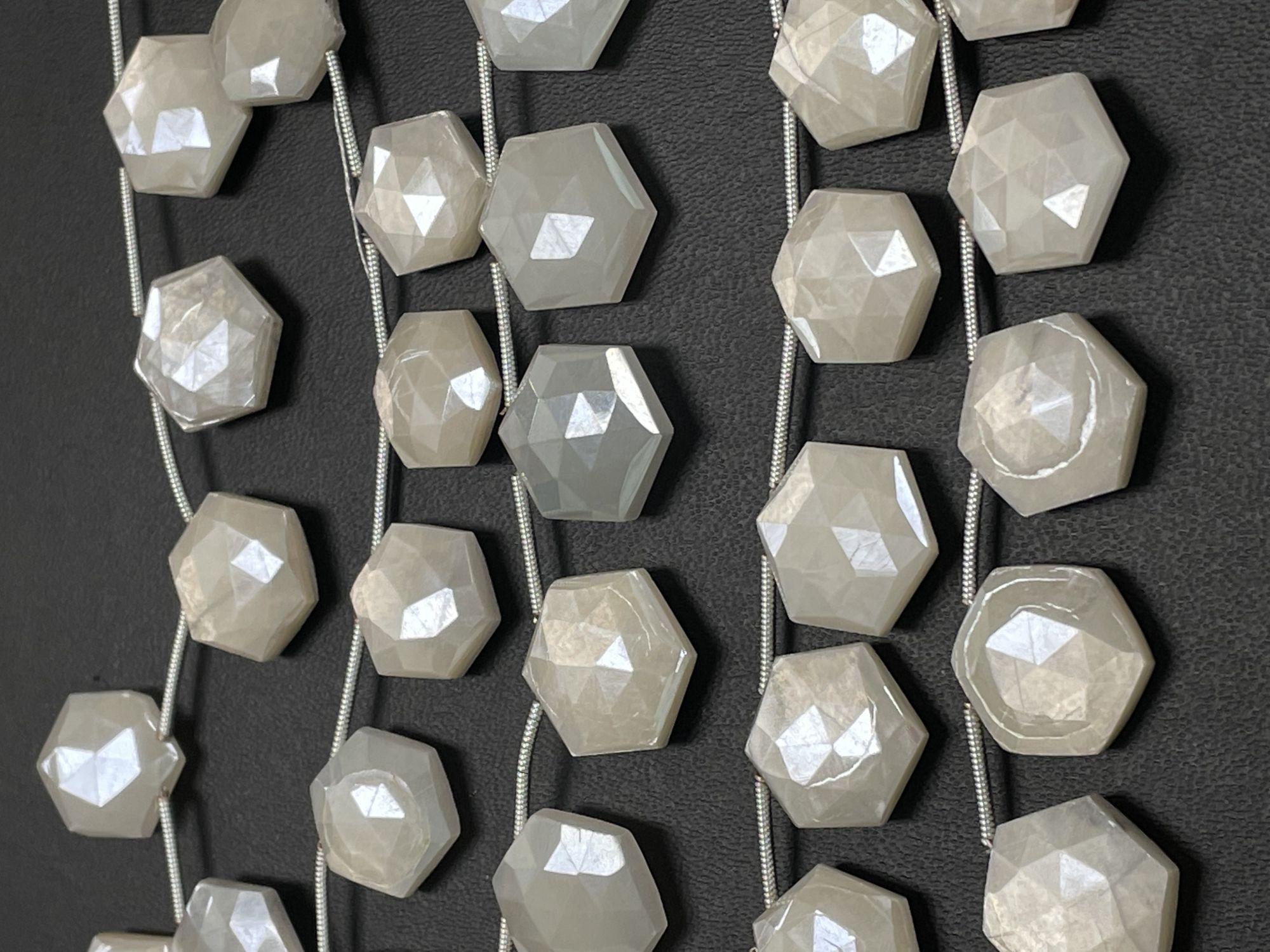 Moonstone Hexagon Faceted