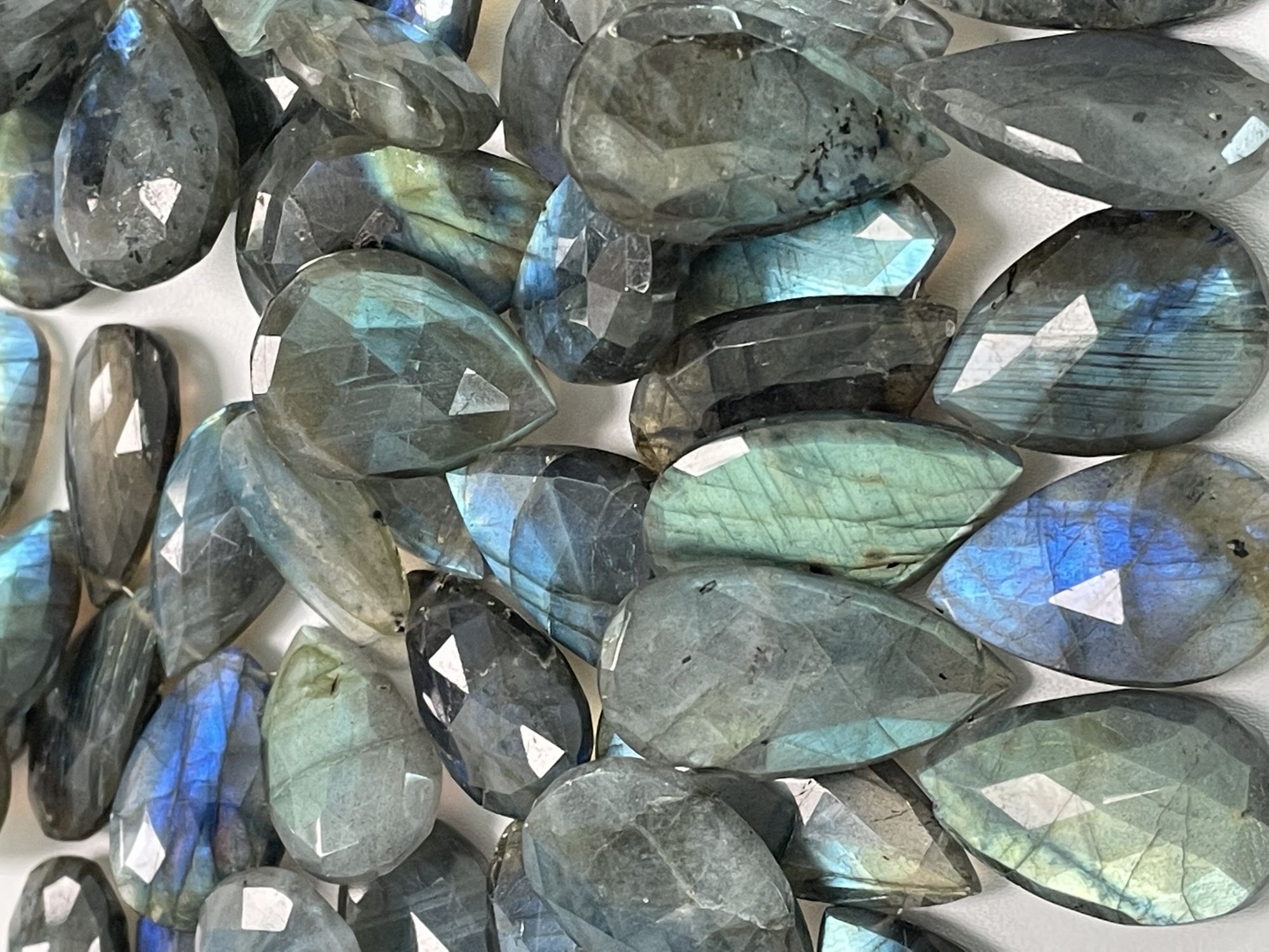 Labradorite Pear Faceted