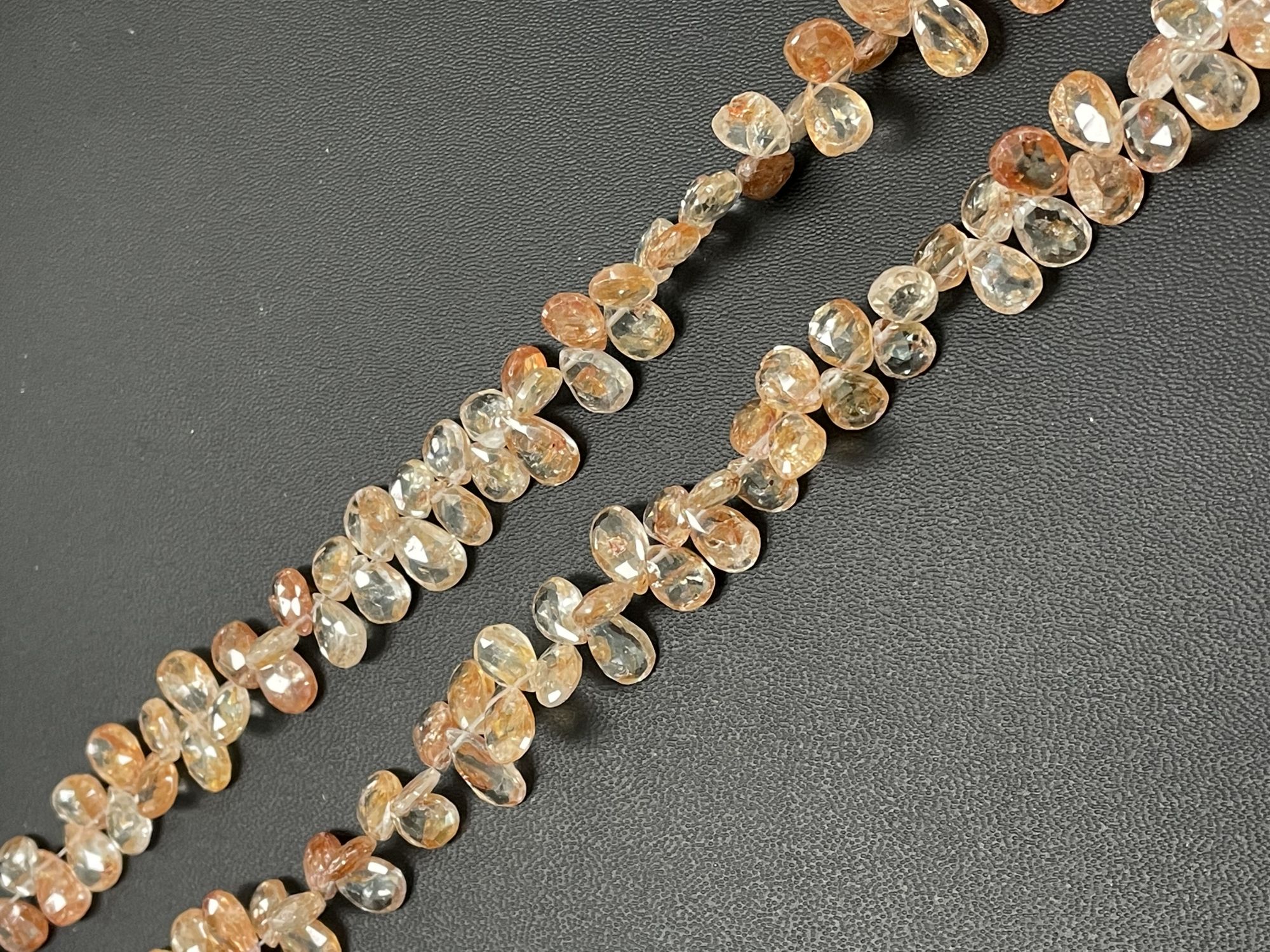 Orange Zircon Pear Faceted