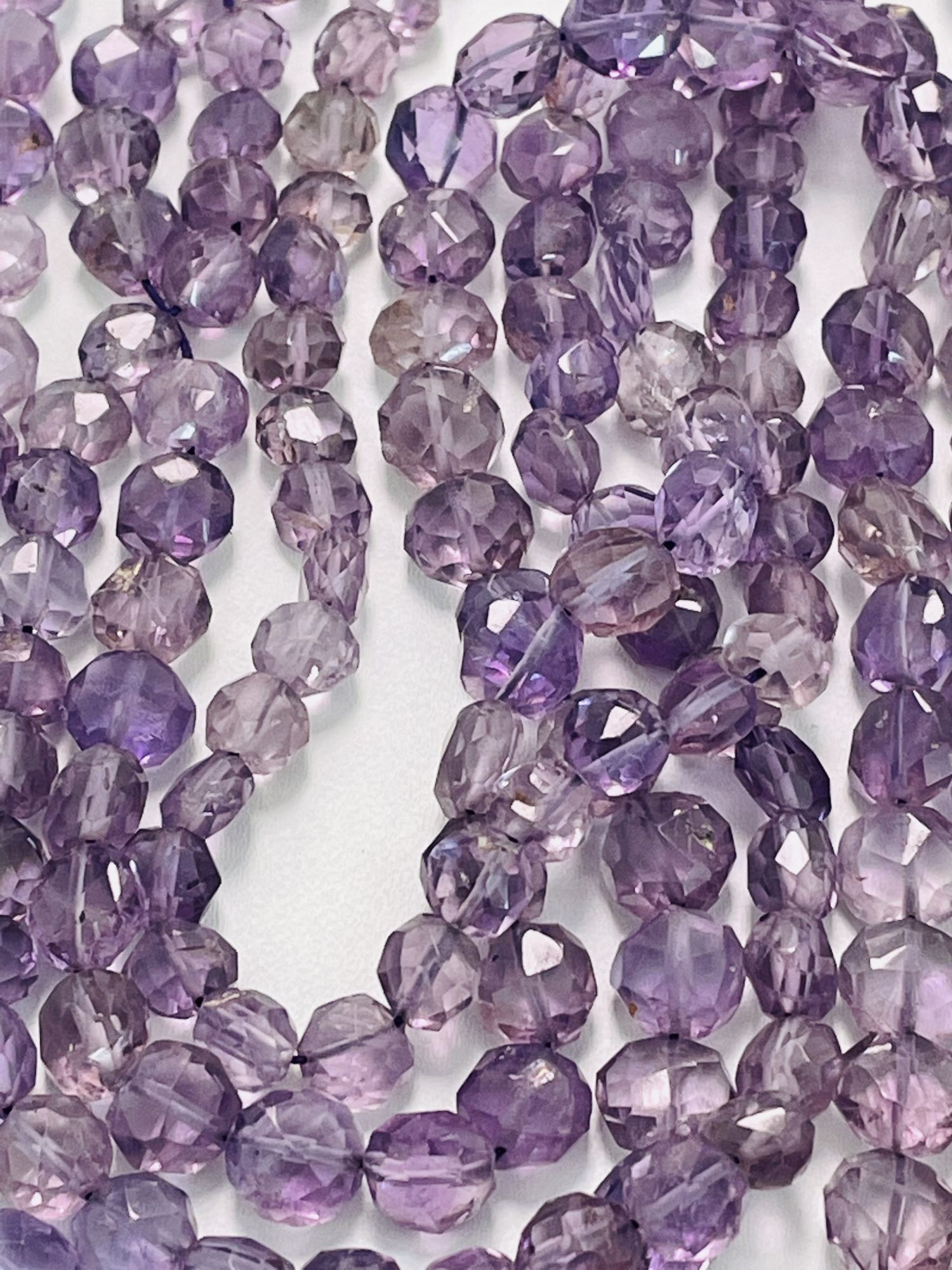 Purple amethyst Coin Faceted