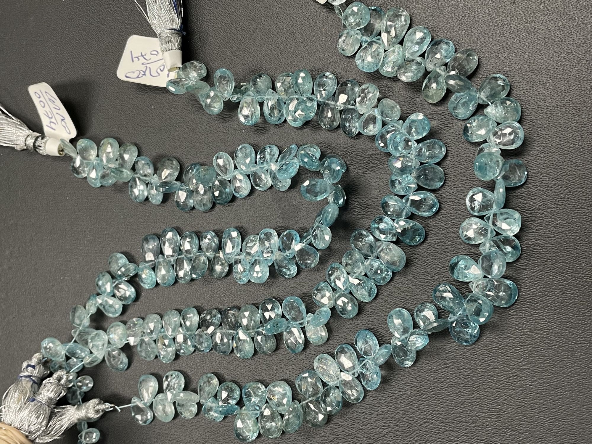 Blue Zircon Pear Faceted