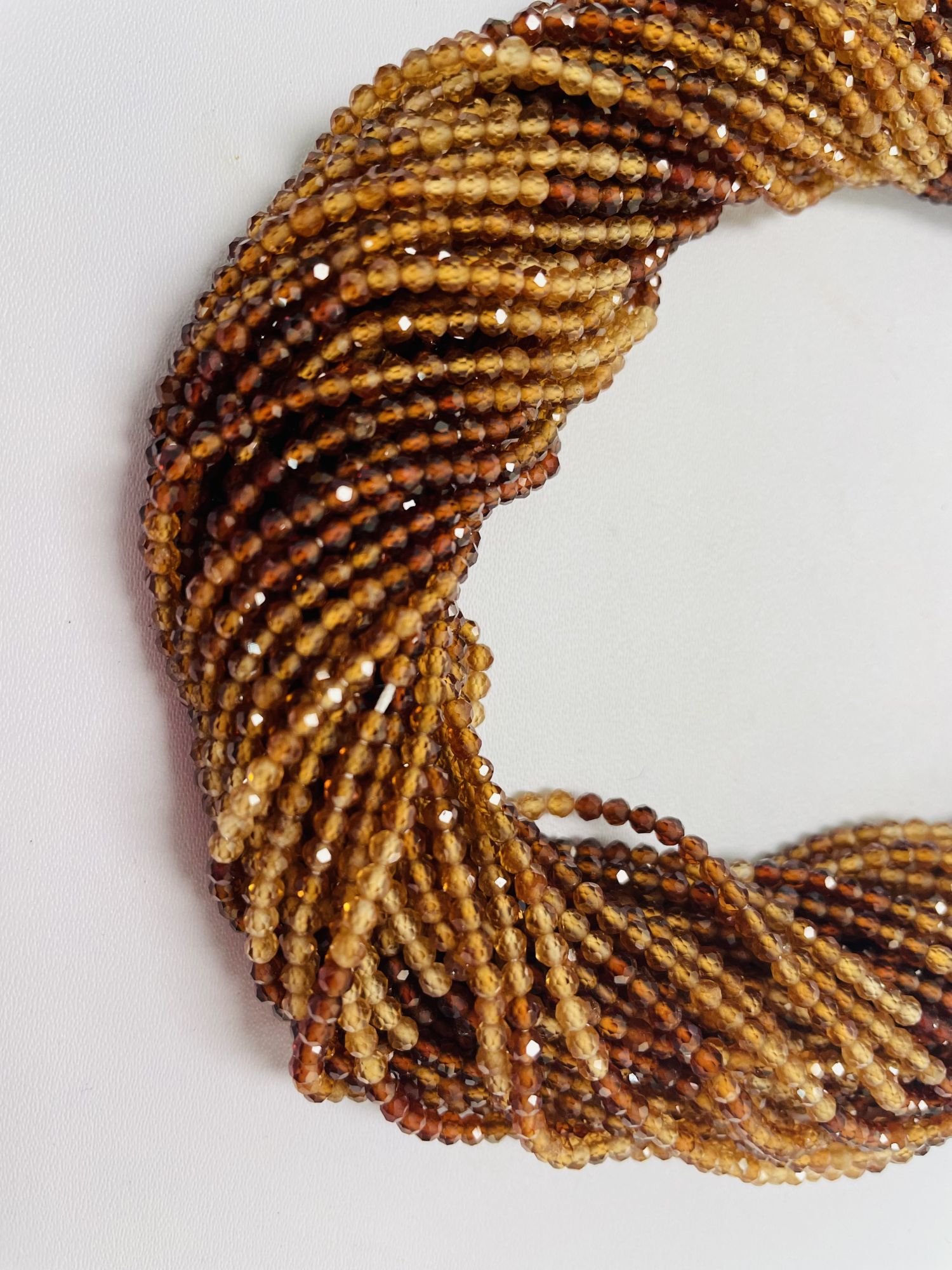 Hessonite Garnet Rondelle Faceted