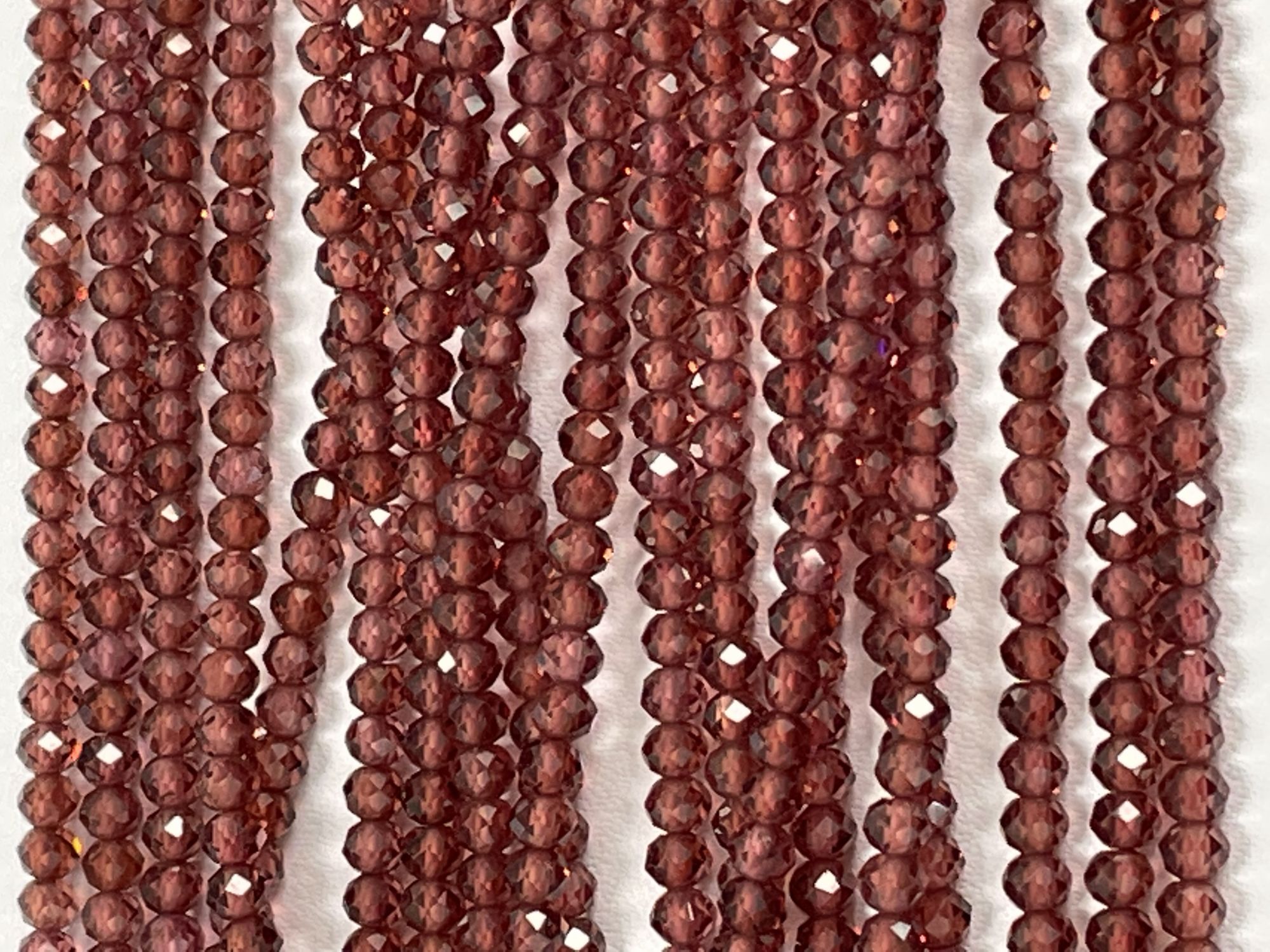 Red Garnet Rondelle Faceted