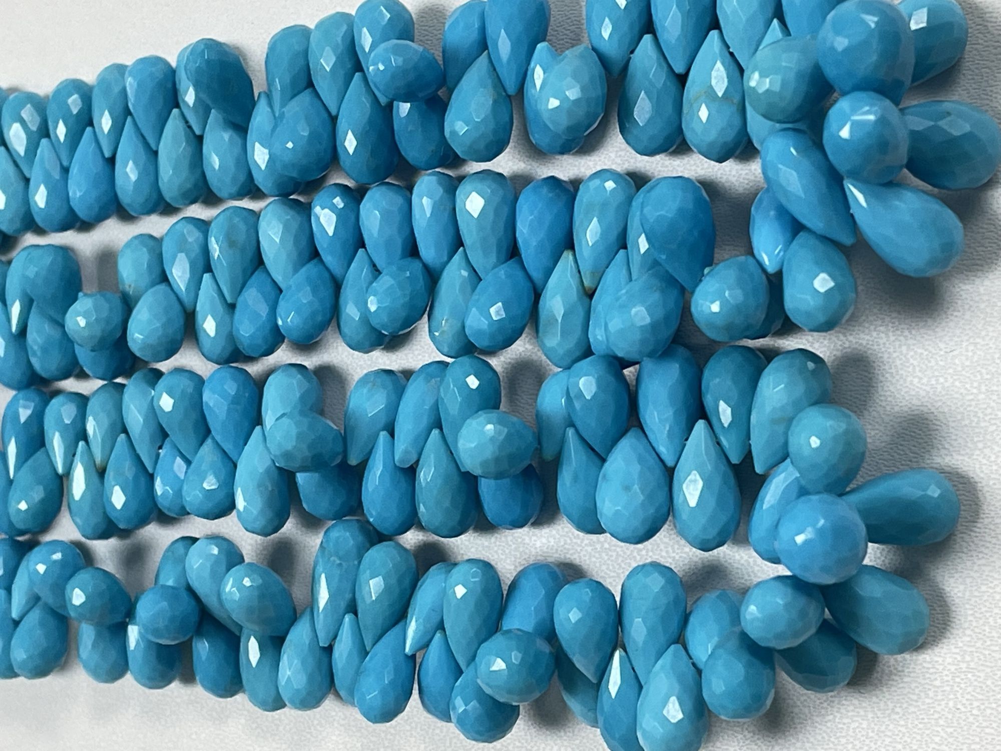 Turquoise Drop Faceted