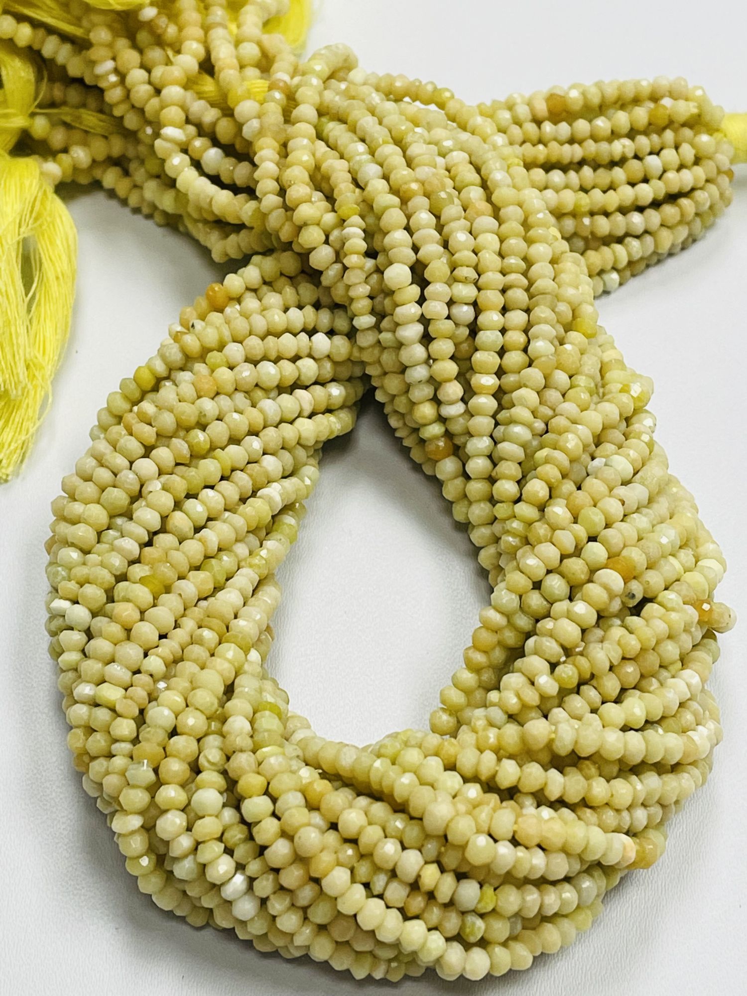 Opal Rondelle Faceted