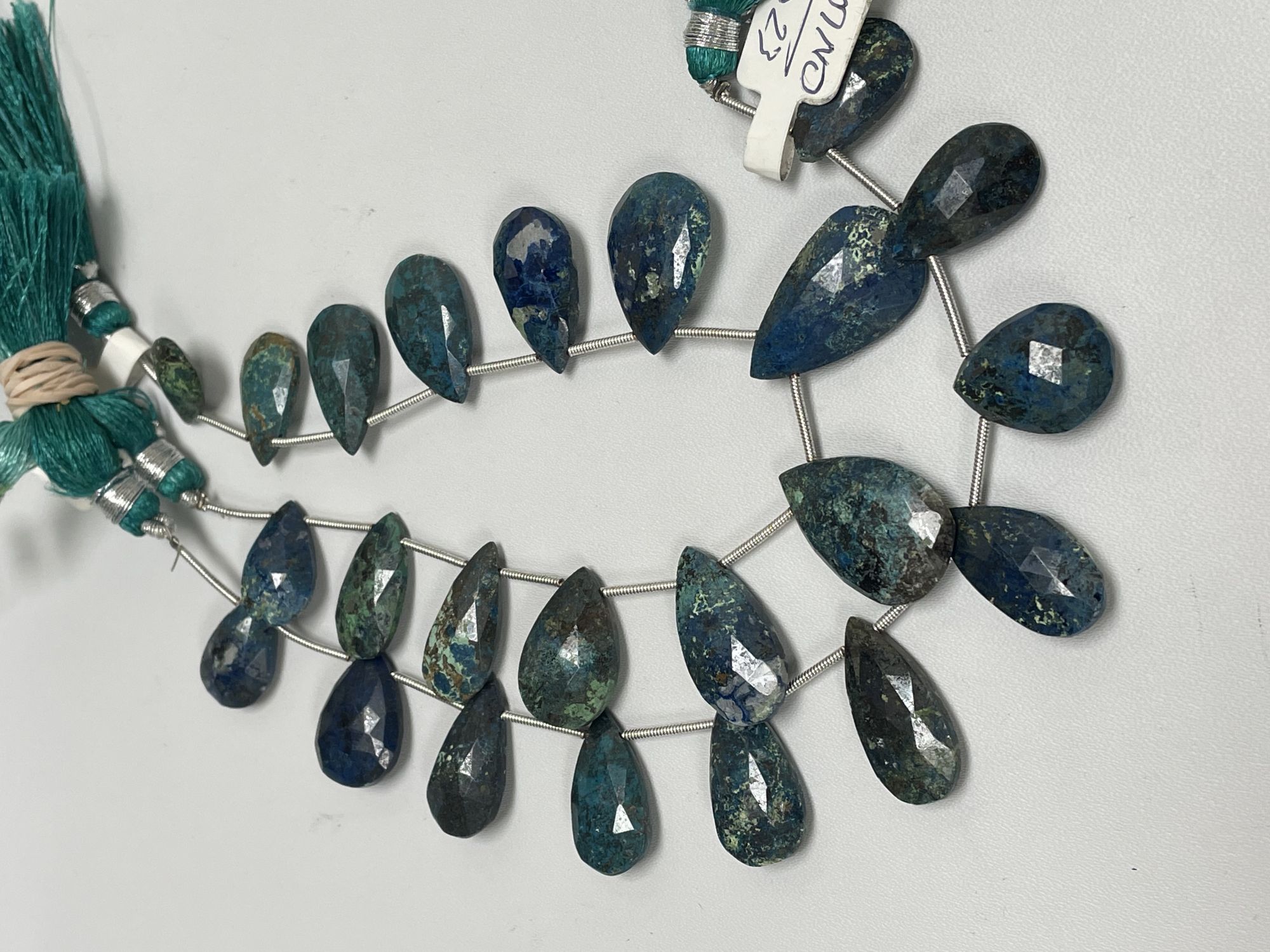 Chrysocolla Pears Faceted