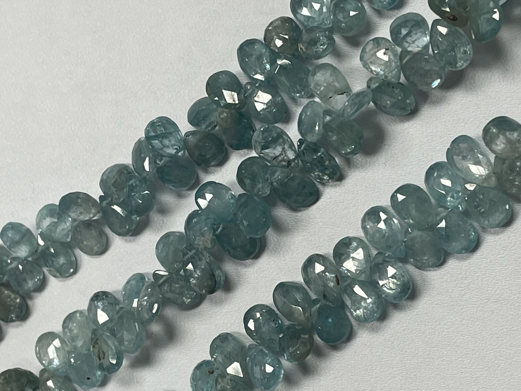 Blue Zircon Pear Faceted
