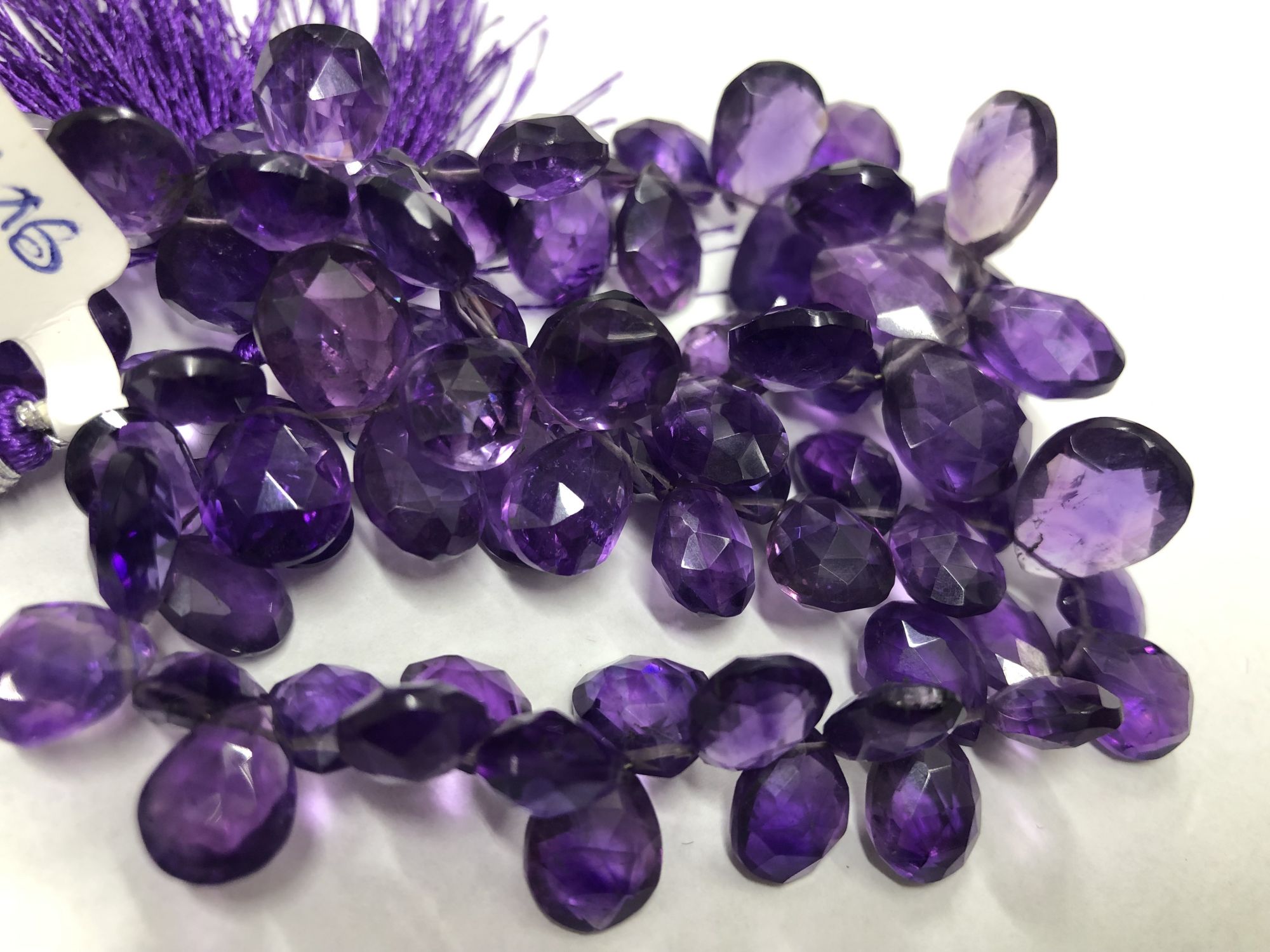 Amethyst Pears Faceted