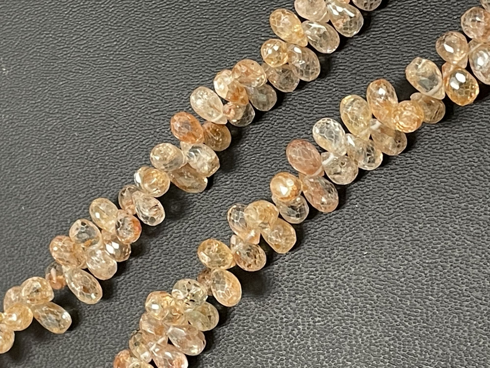 Orange Zircon Drop Faceted