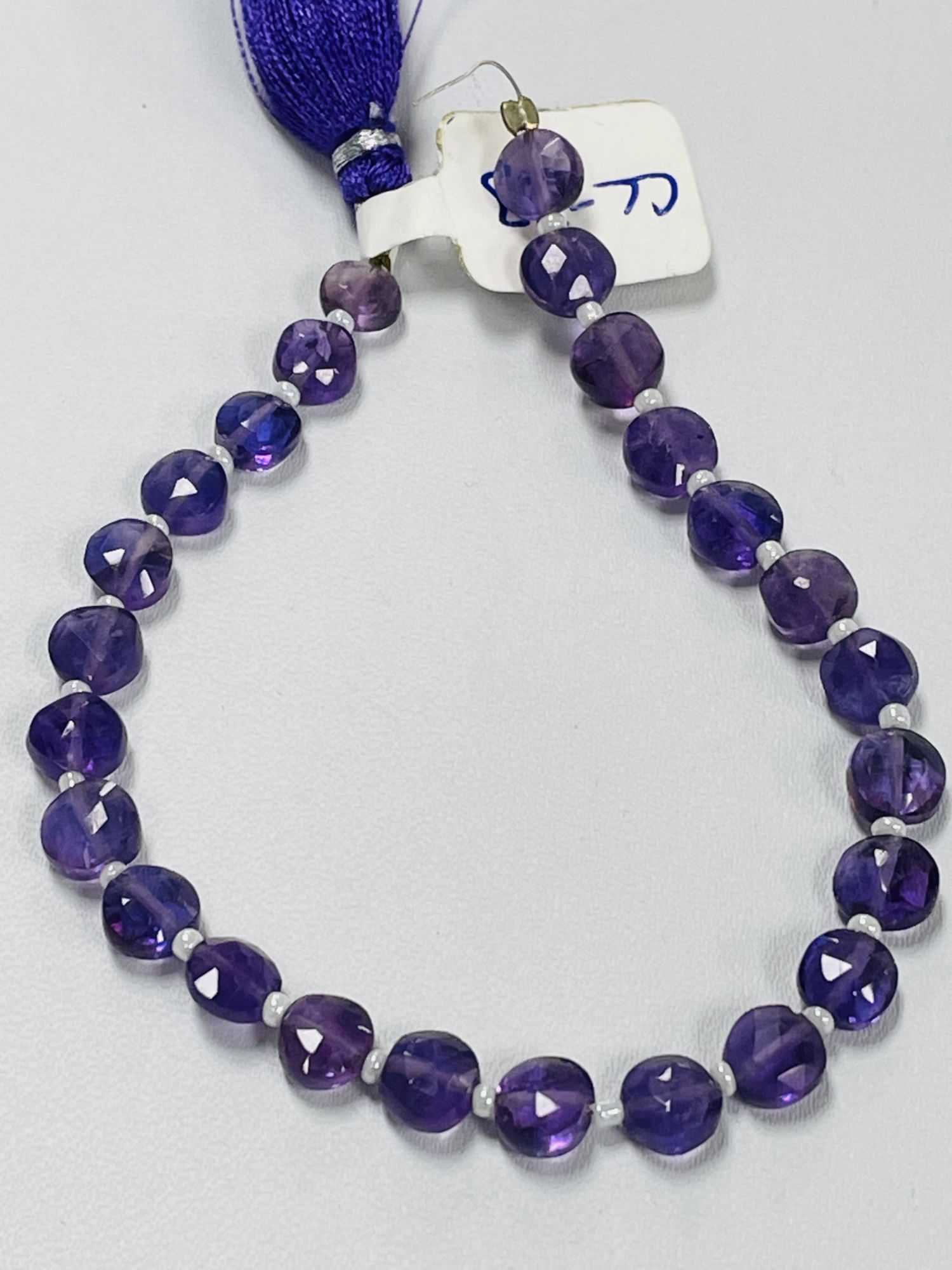 Purple Amethyst Coin Faceted