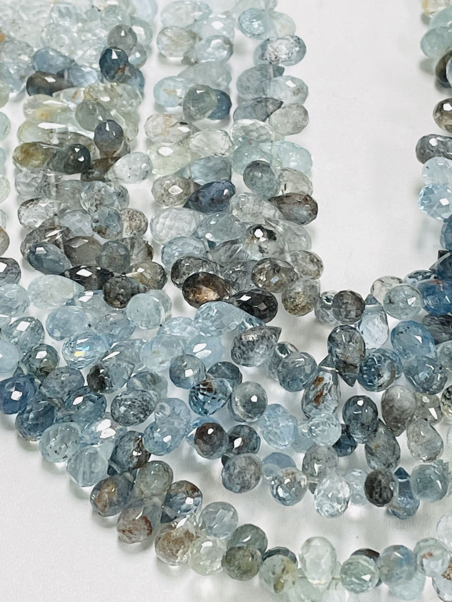 Copper Aquamarine Drops Faceted