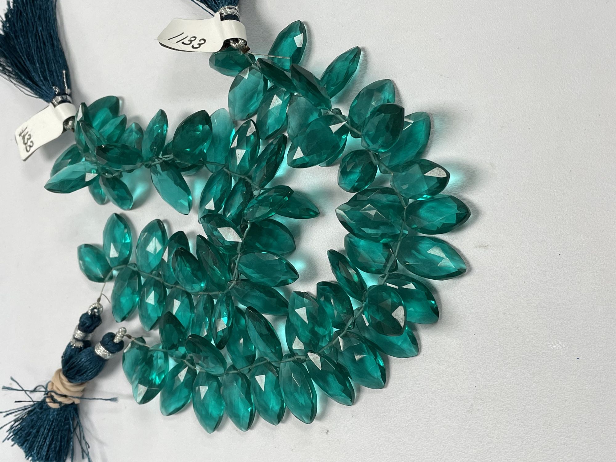Teal Hydro Quartz Marquise Faceted