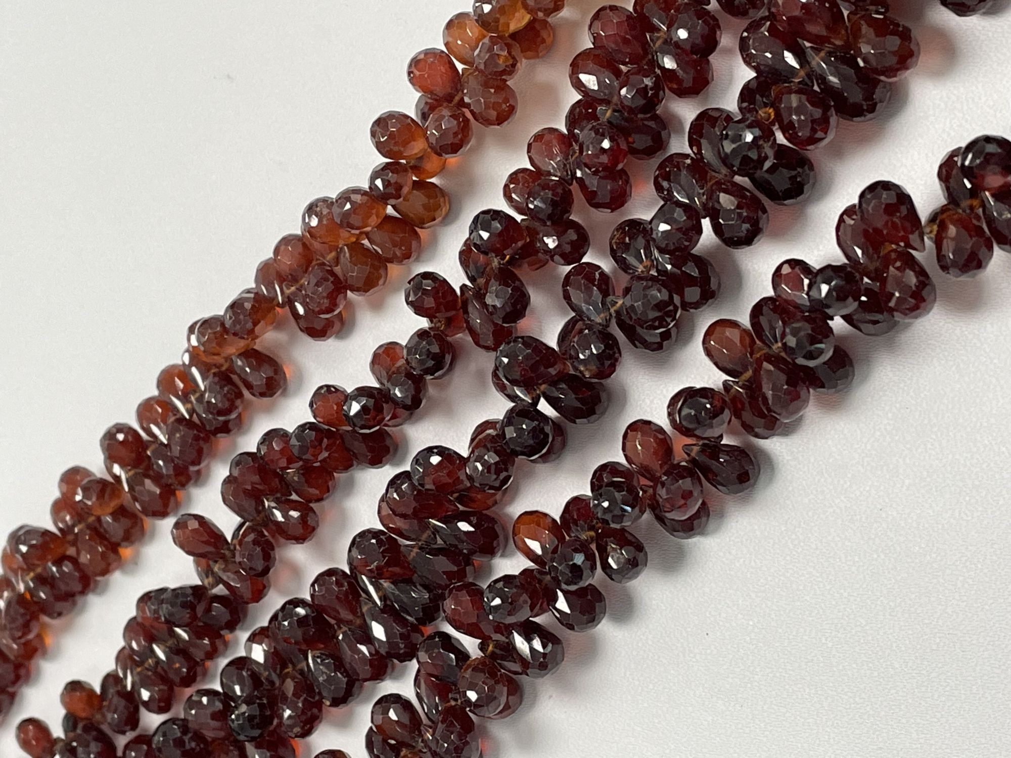 Hessonite Garnet Drop Faceted